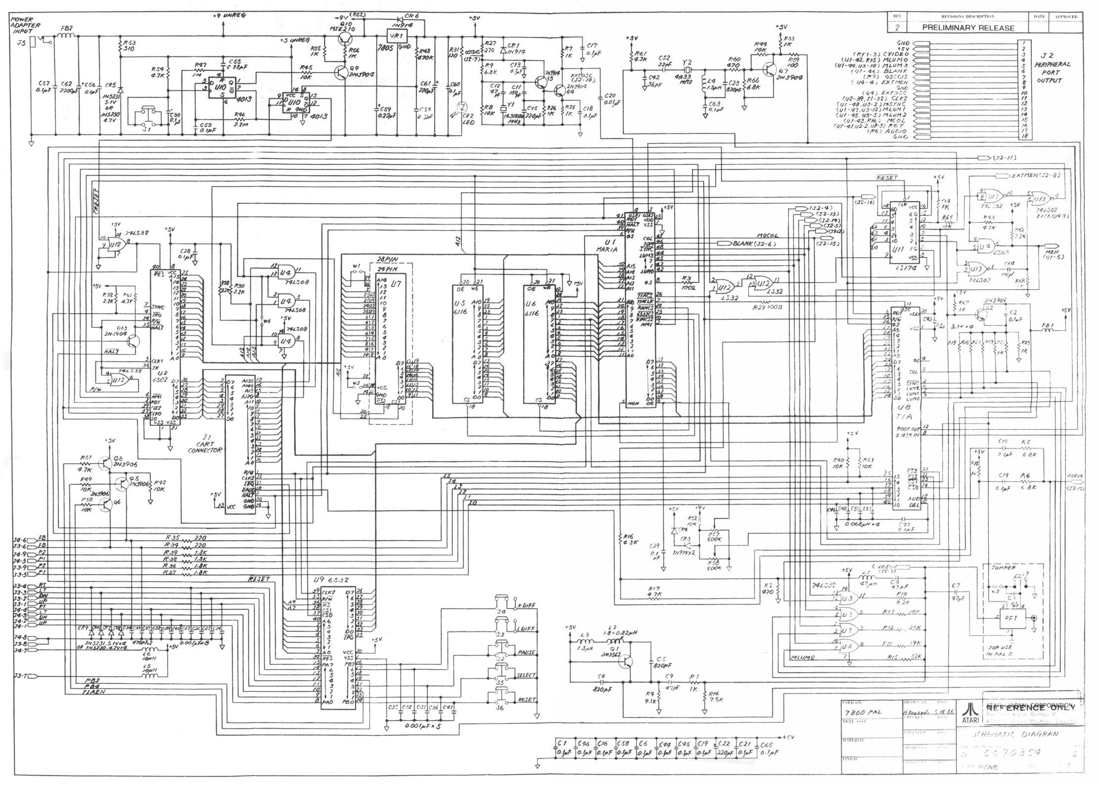 atari-console-7800-schematics-pal - Old Crap Vintage Computing