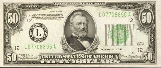 Series of 1934 50 Bill Value Sell Old Currency