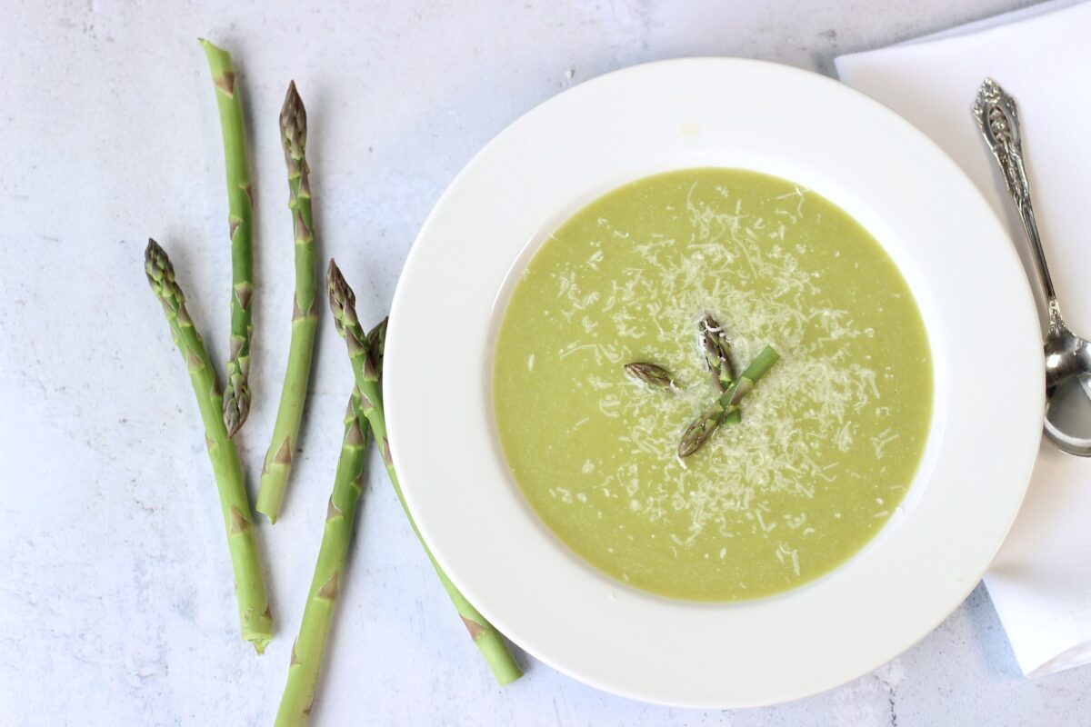 Roasted Garlic and Asparagus Soup Old Cut Kitchen