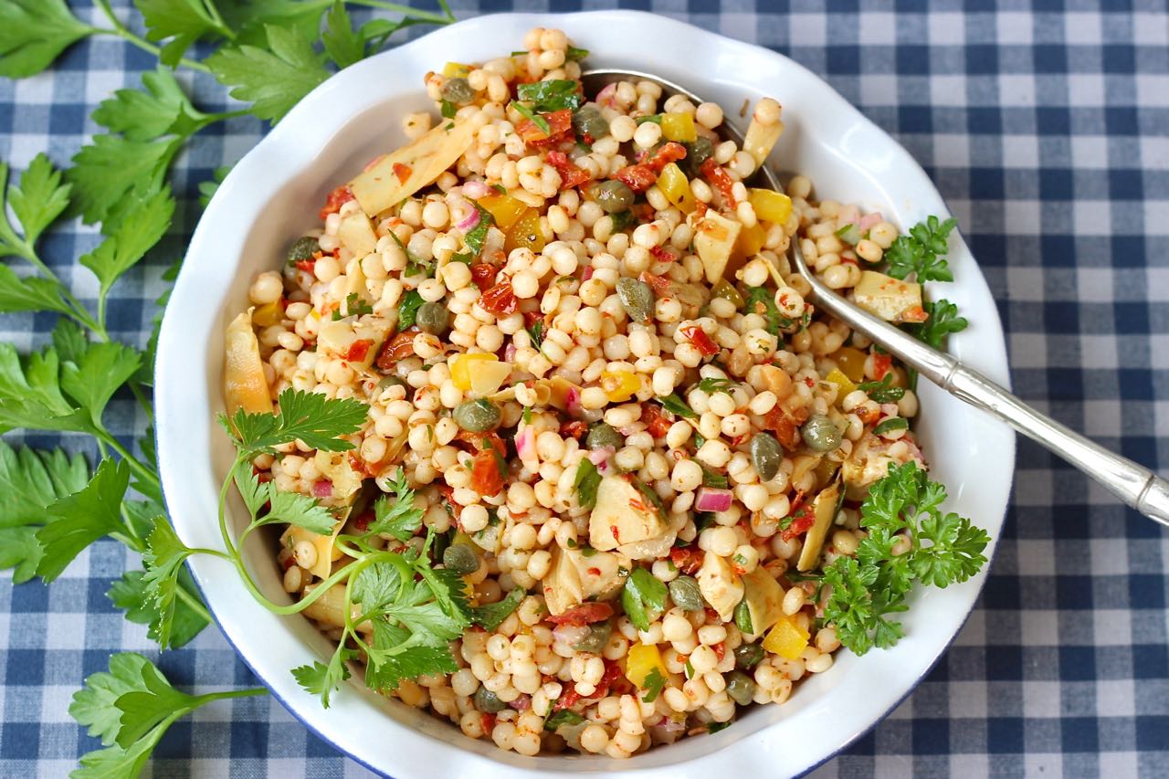 Mediterranean Pearl Couscous Salad Old Cut Kitchen