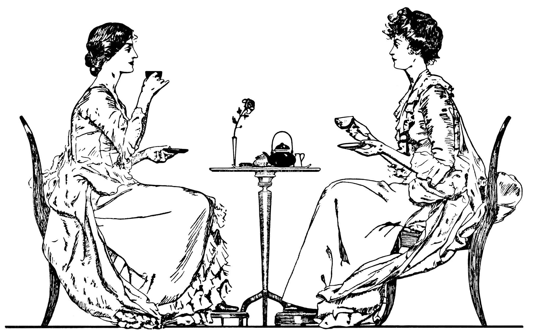 Victorian Tea Time Free Clip Art The Old Design Shop