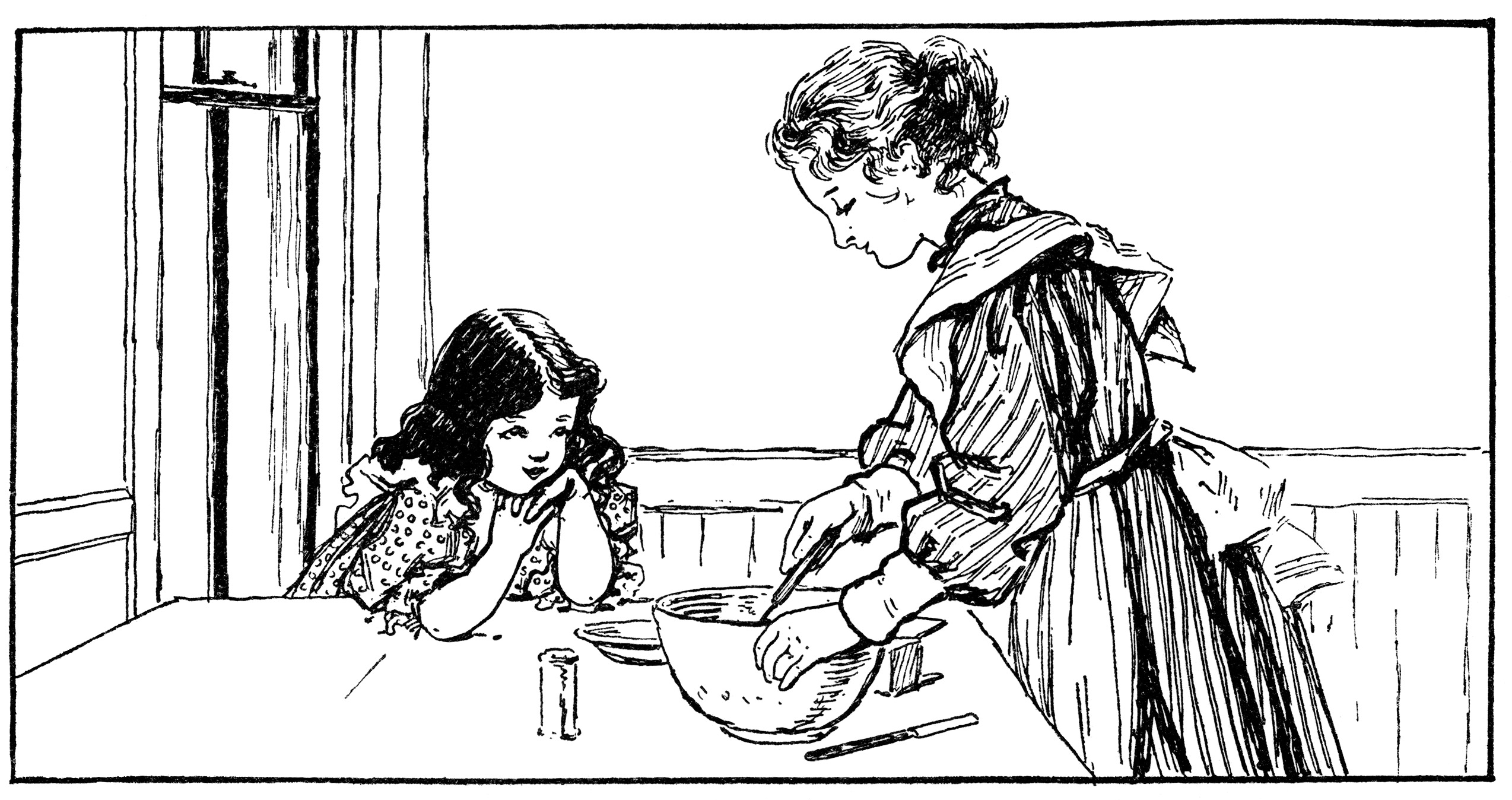 Vintage Baking Black And White