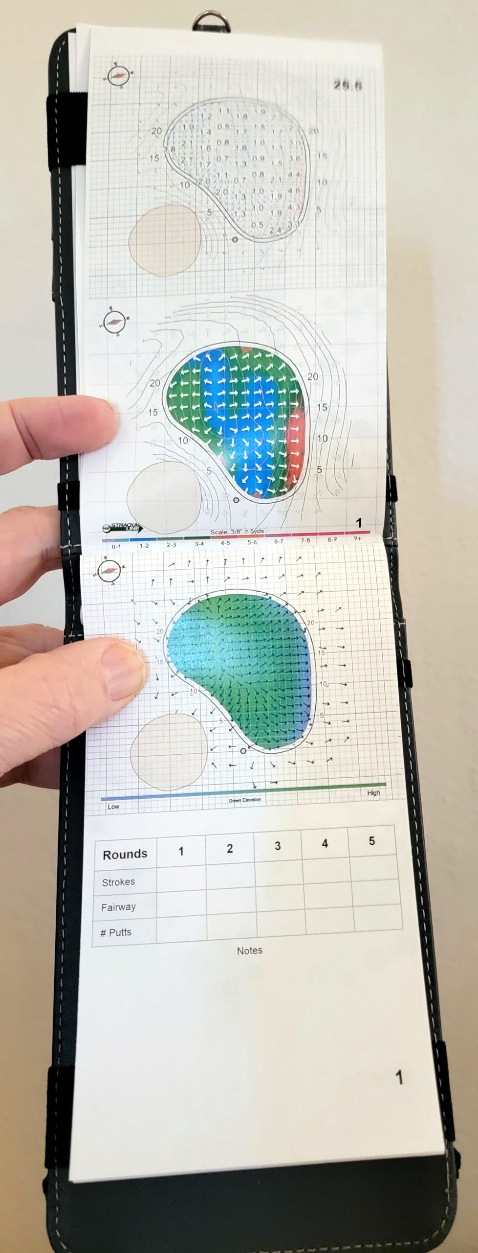 Strackaline Green & Yardage Book Old Duffer Golf