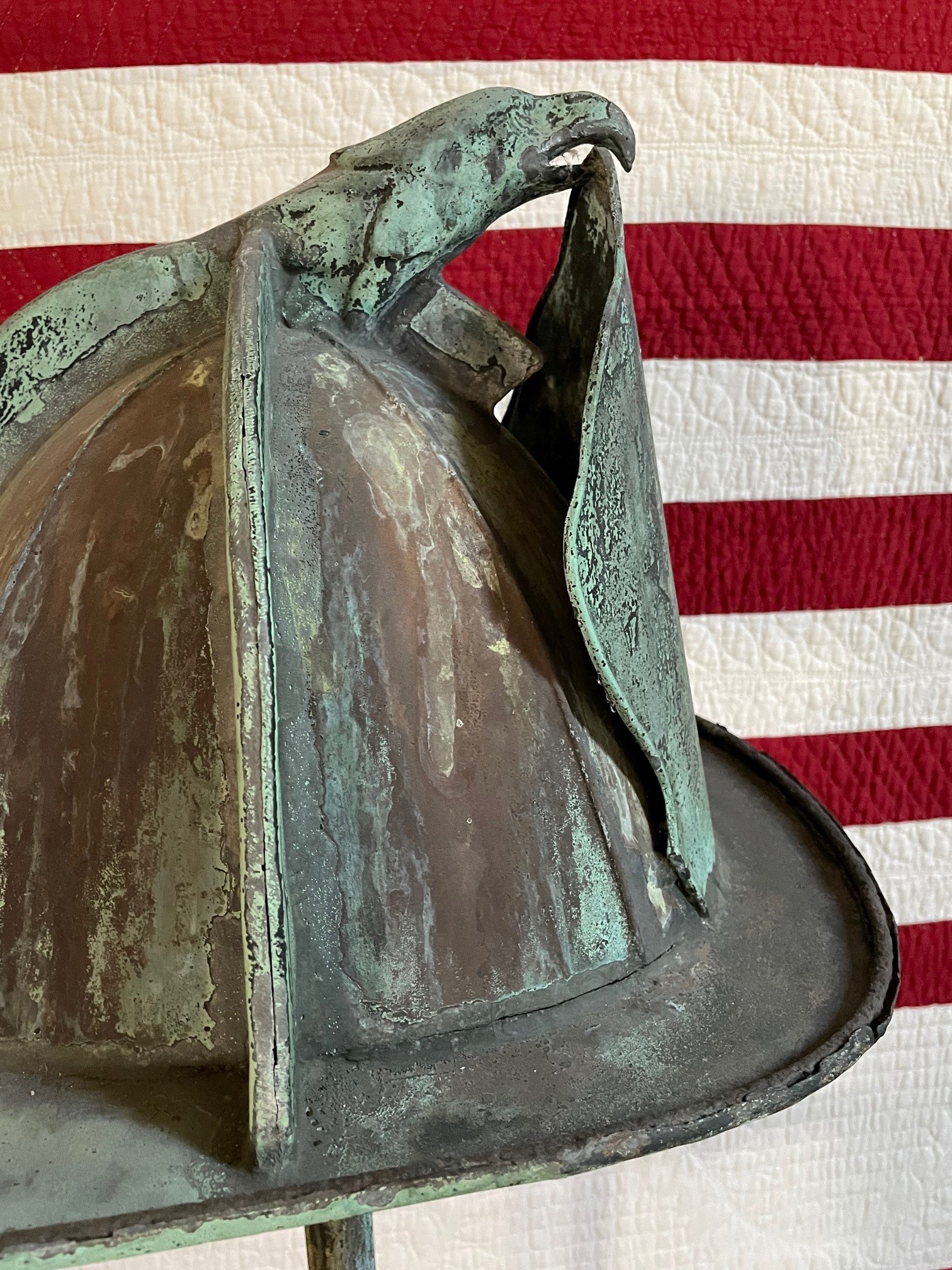 American antique fireman weathervane hat Olde Hope Antiques