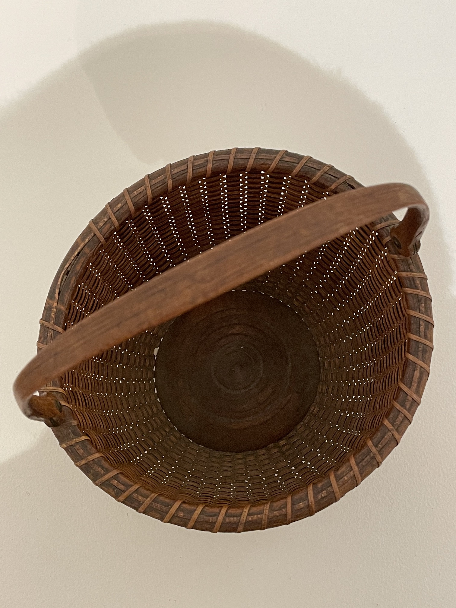 antique nantucket lightship basket signed Olde Hope Antiques