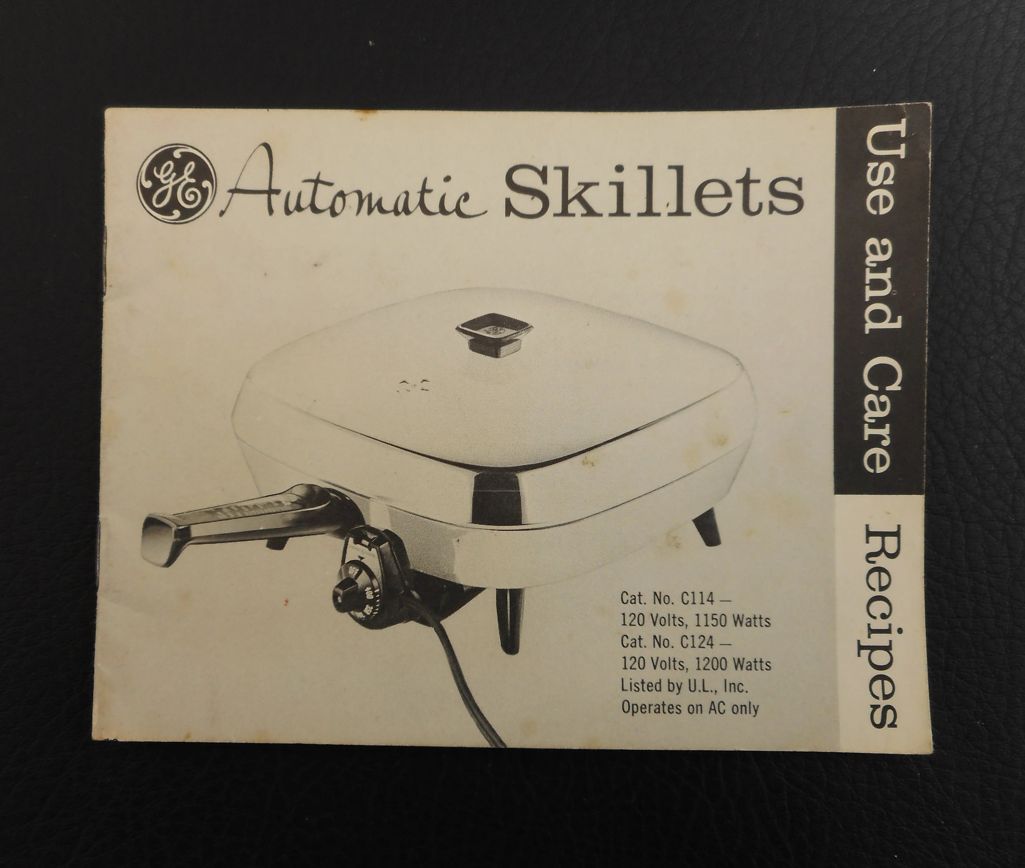 General Electric GE C114 Electric Skillet Manual Instruction Booklet