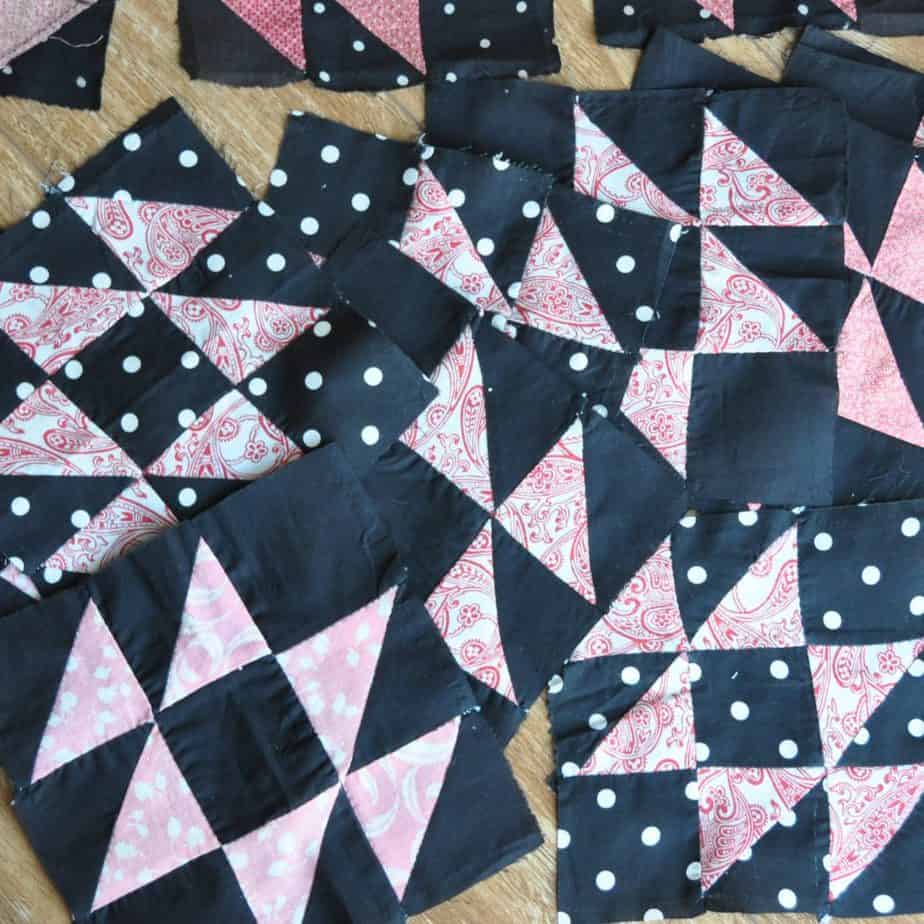 (33) x 18801910 Old Maids Puzzle or Double X Pattern Quilt Blocks 7