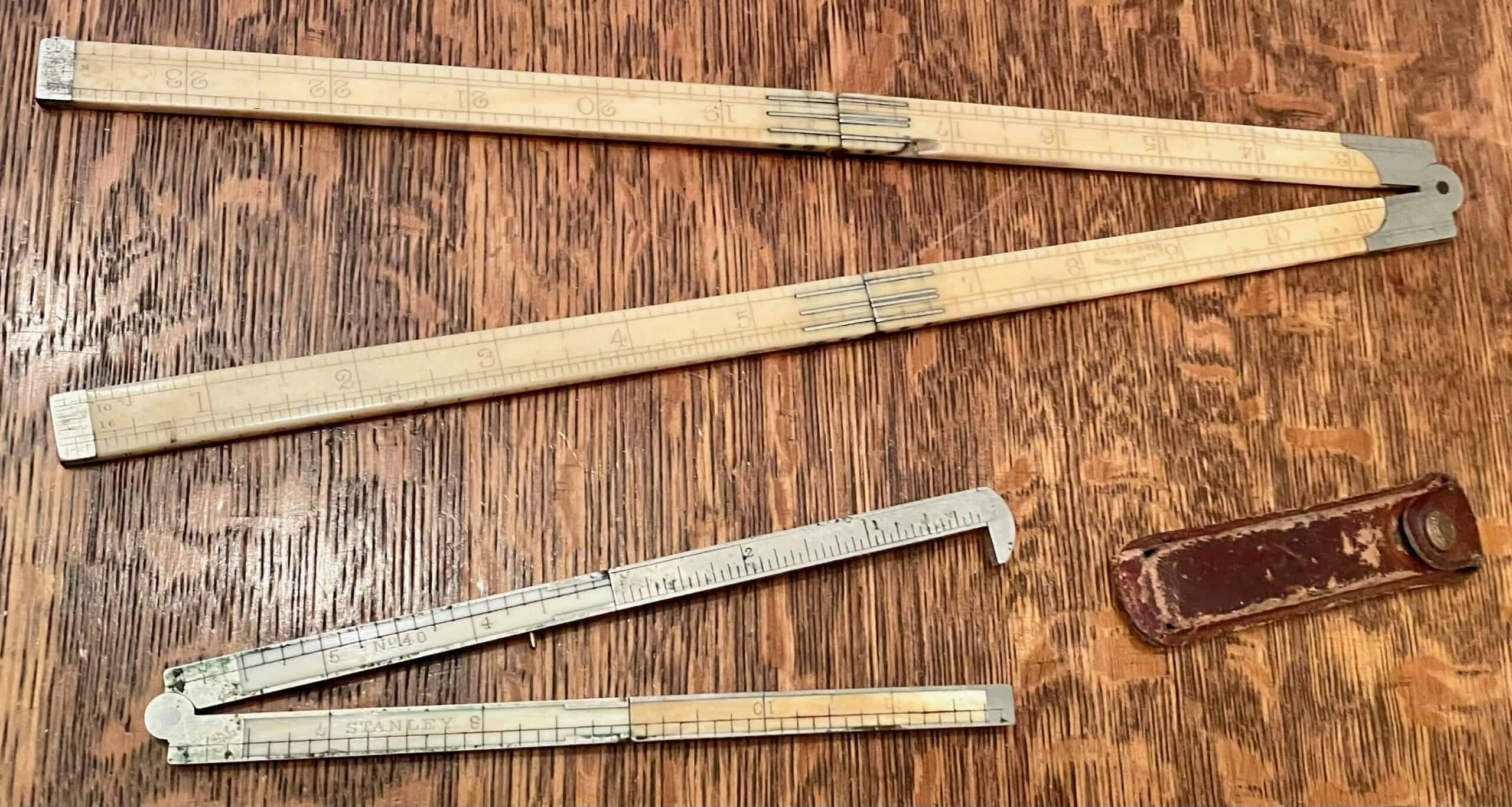 Presentation Pieces Ivory Folding Rules Olde Trade Tools