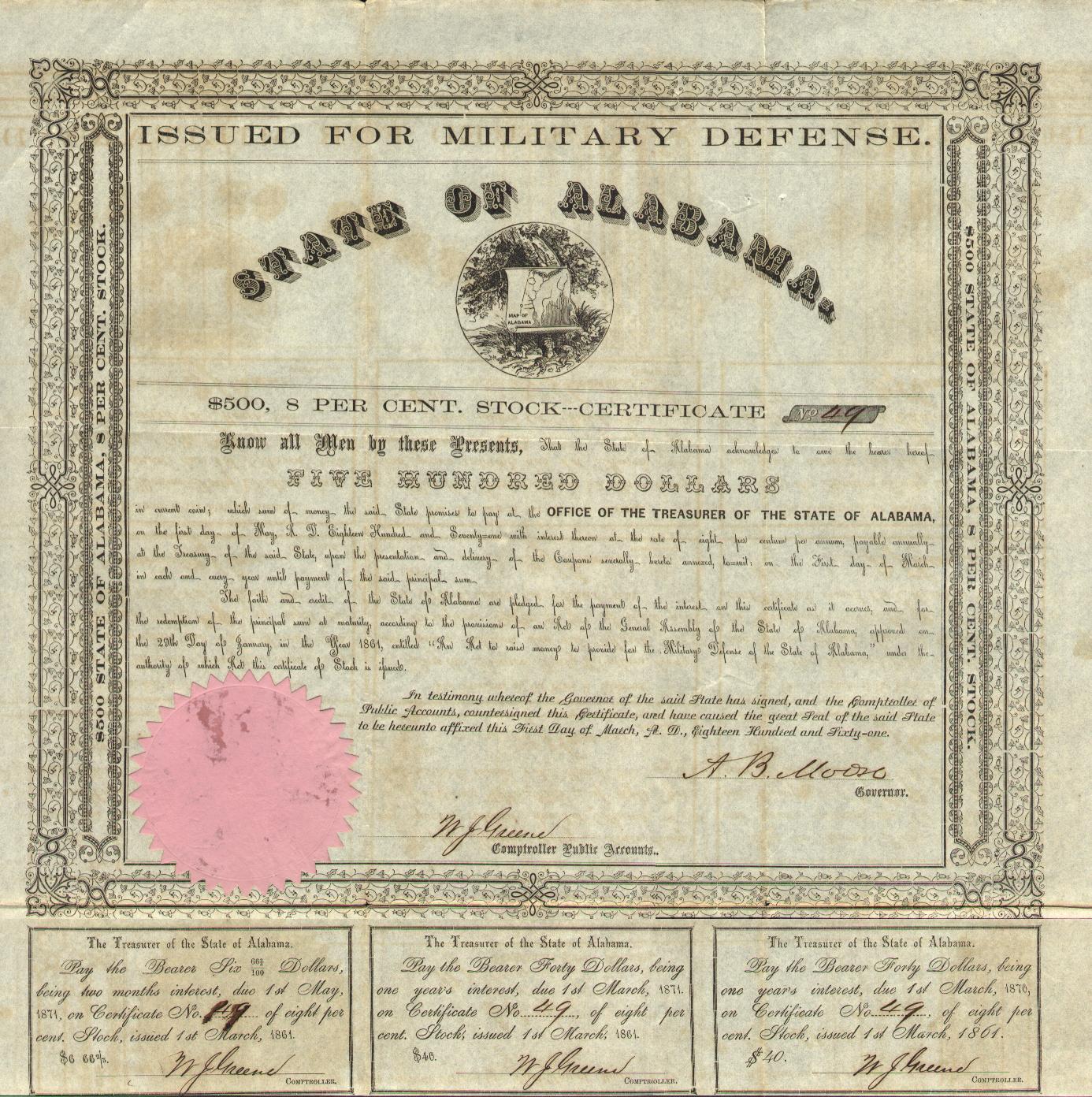 CONFEDERATE STATES OF AMERICA BONDS