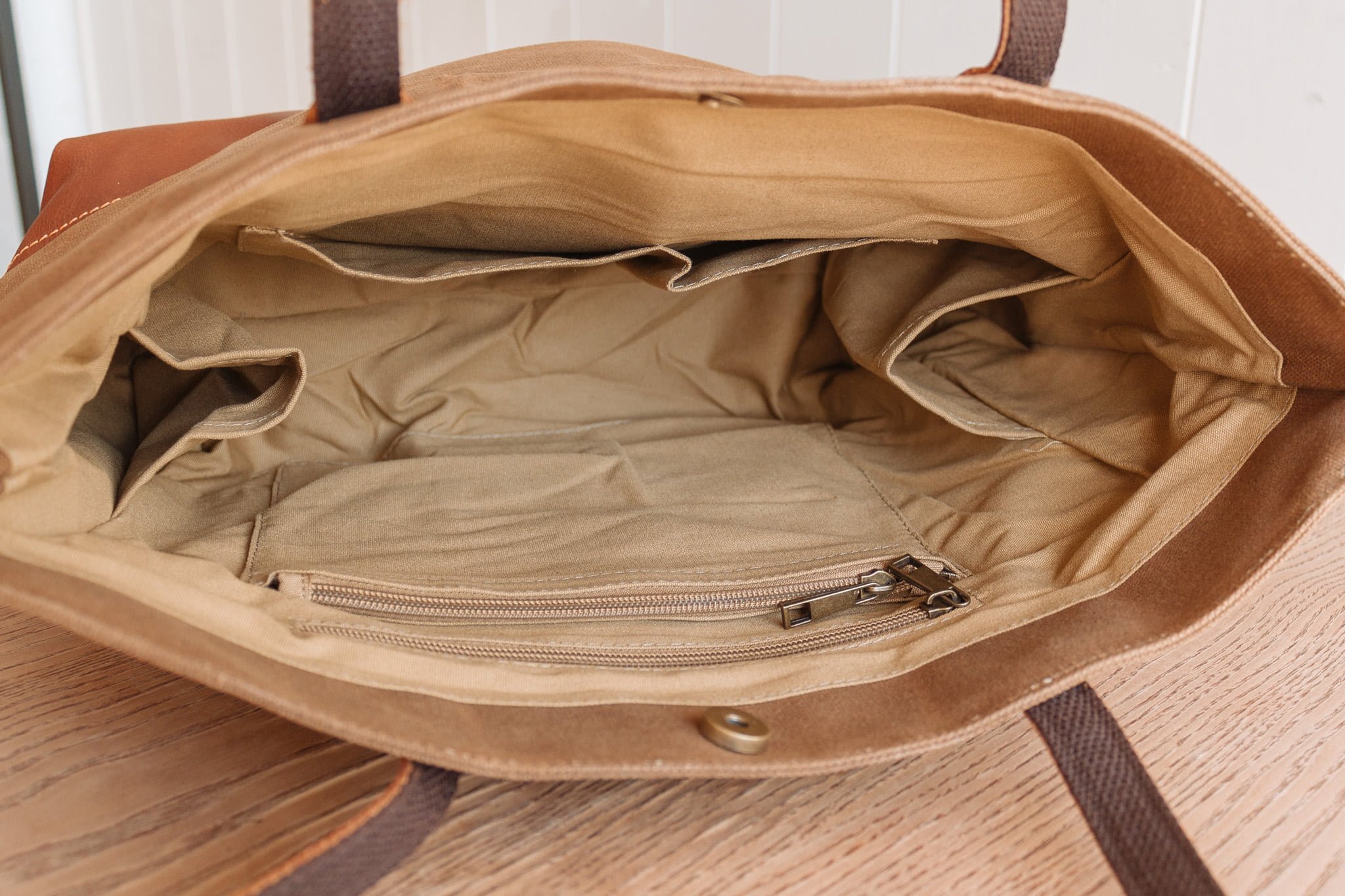 Waxed Canvas Tote Bag Wax Cotton & Leather Bag Oldfield