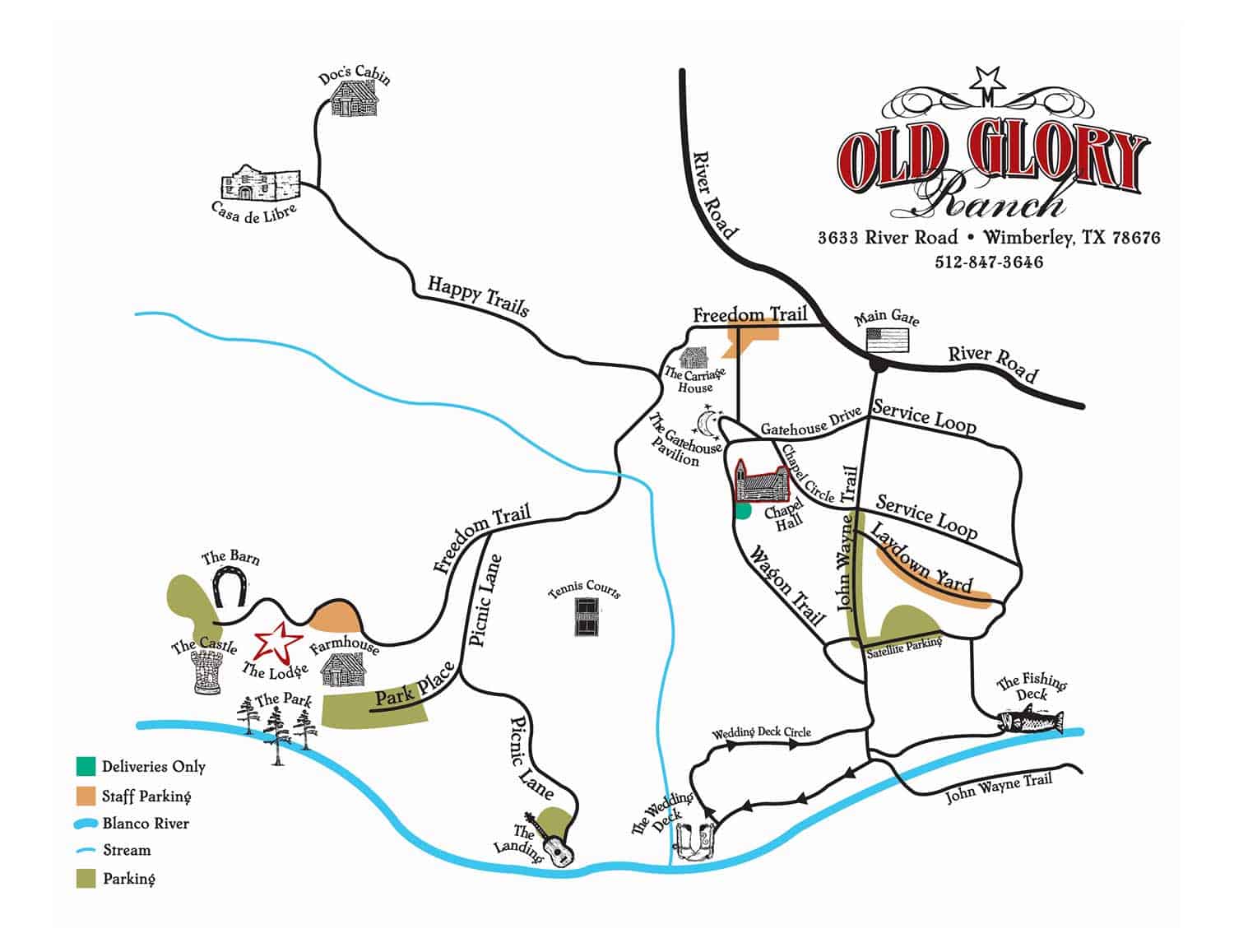 Map Old Glory Ranch