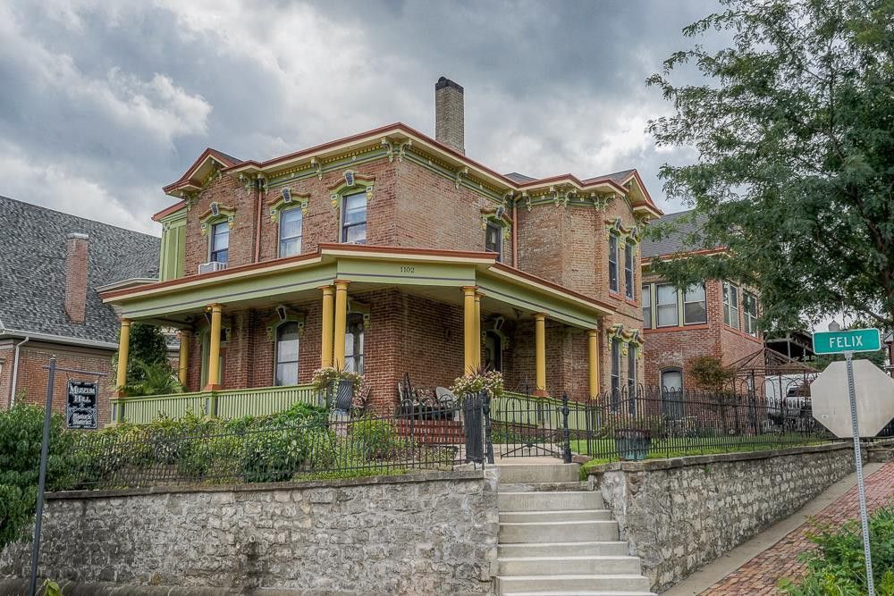 c.1885 Brick Italianate The Chase Mansion With Carriage House in