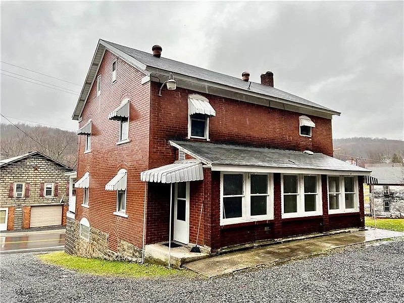 Circa 1909 Historic Brick Home For Sale in Nanty Glo, PA Under 70K
