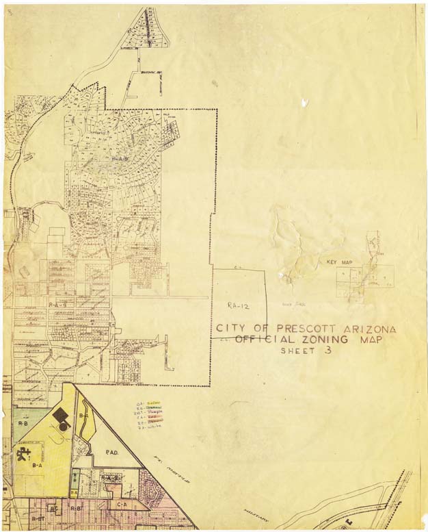 Map 604 City of Prescott Official Zoning Map Sheet 3, Arizona