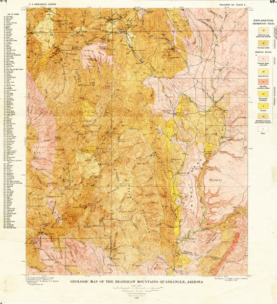 Map 64.004 Geologic Map of the Bradshaw Mountains Quadrangle, Arizona