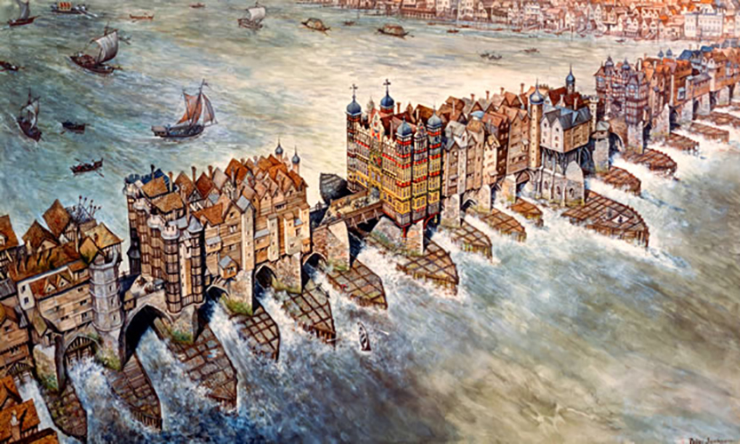 The Tudor London Bridge The Peter de Colechurch bridge The London