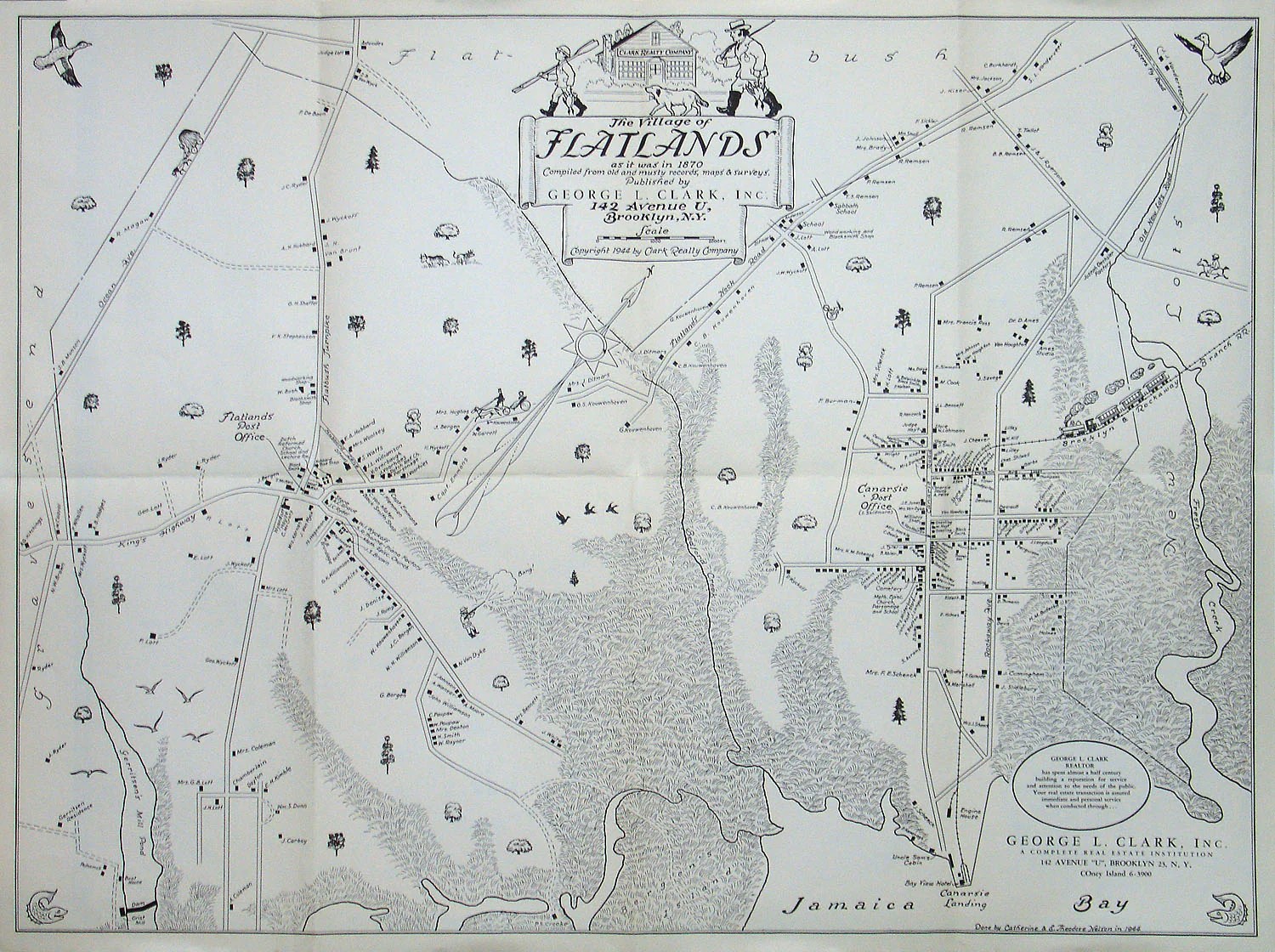 (NY Brooklyn) The Village of Flatlands... The Old Map Gallery