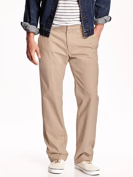 Old Navy Mens Classic LooseFit Khakis For Men Rolled Oats Shop Your