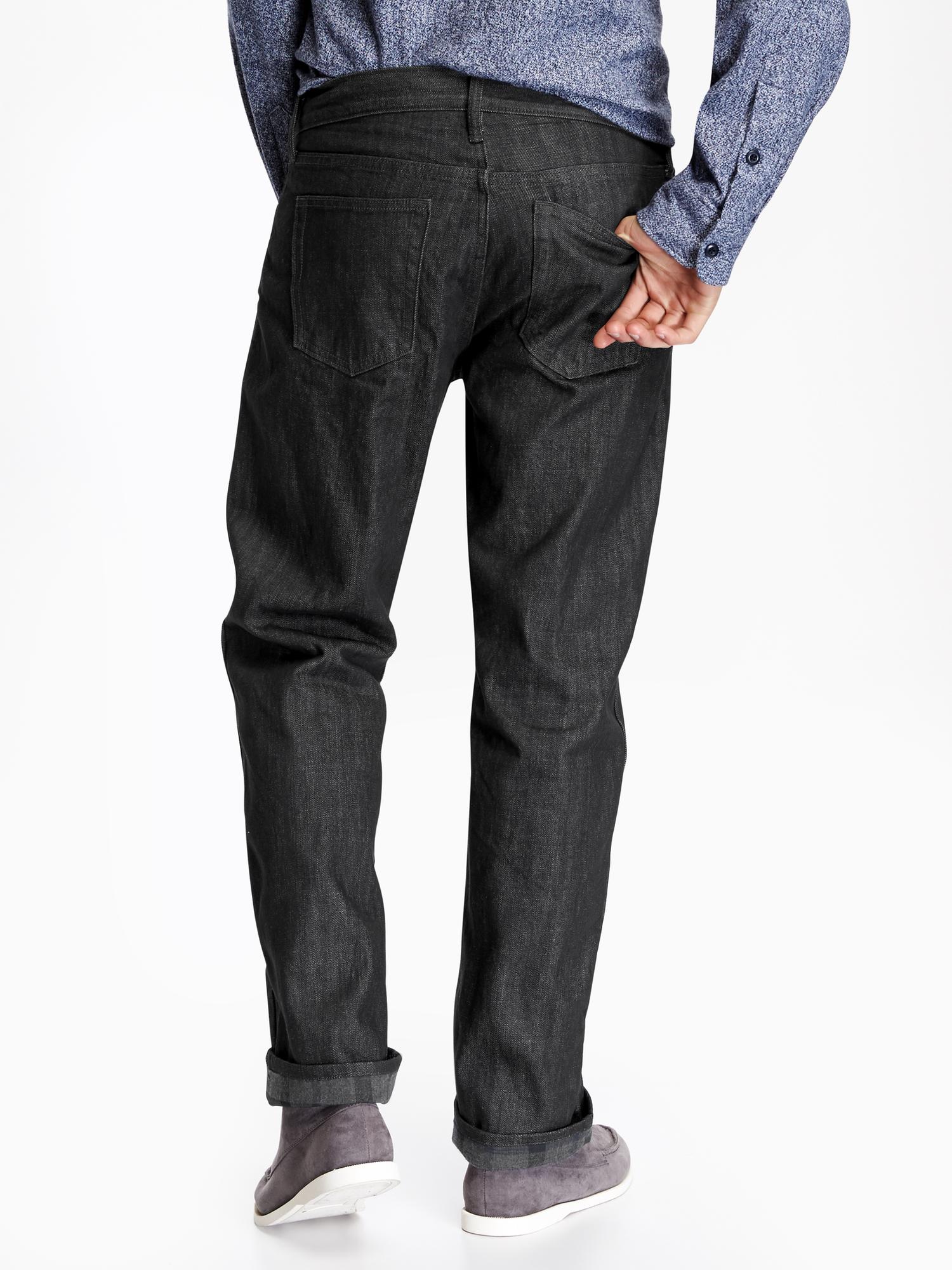 Loose Fit FlannelLined Jeans Old Navy