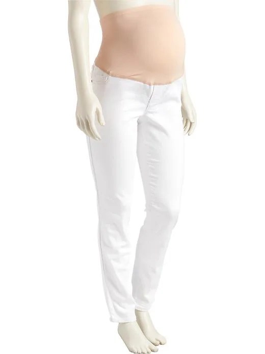 Maternity FullPanel White Rockstar Jeans Old Navy