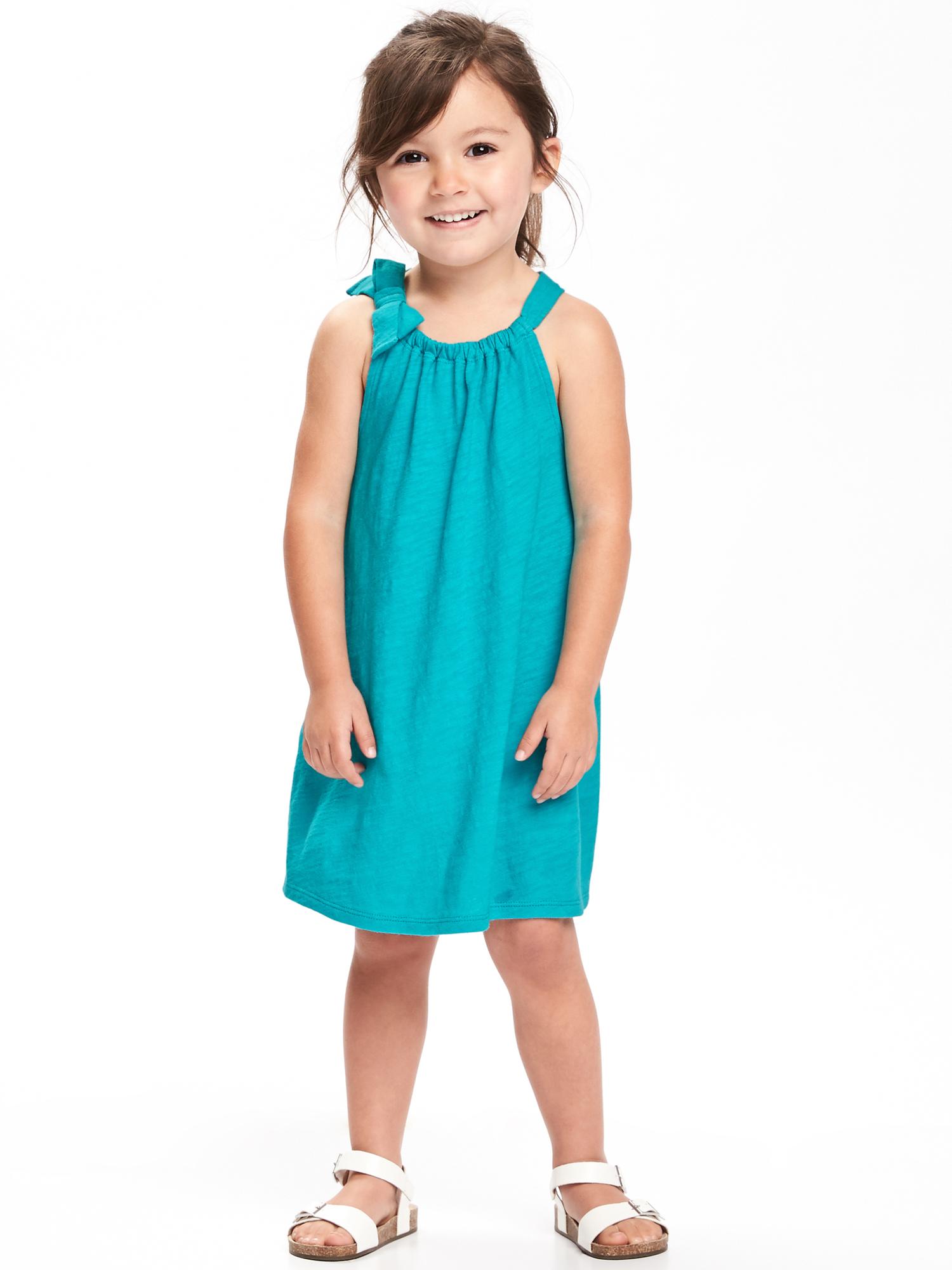 SlubKnit BowStrap Tank Dress for Toddler Girls Old Navy