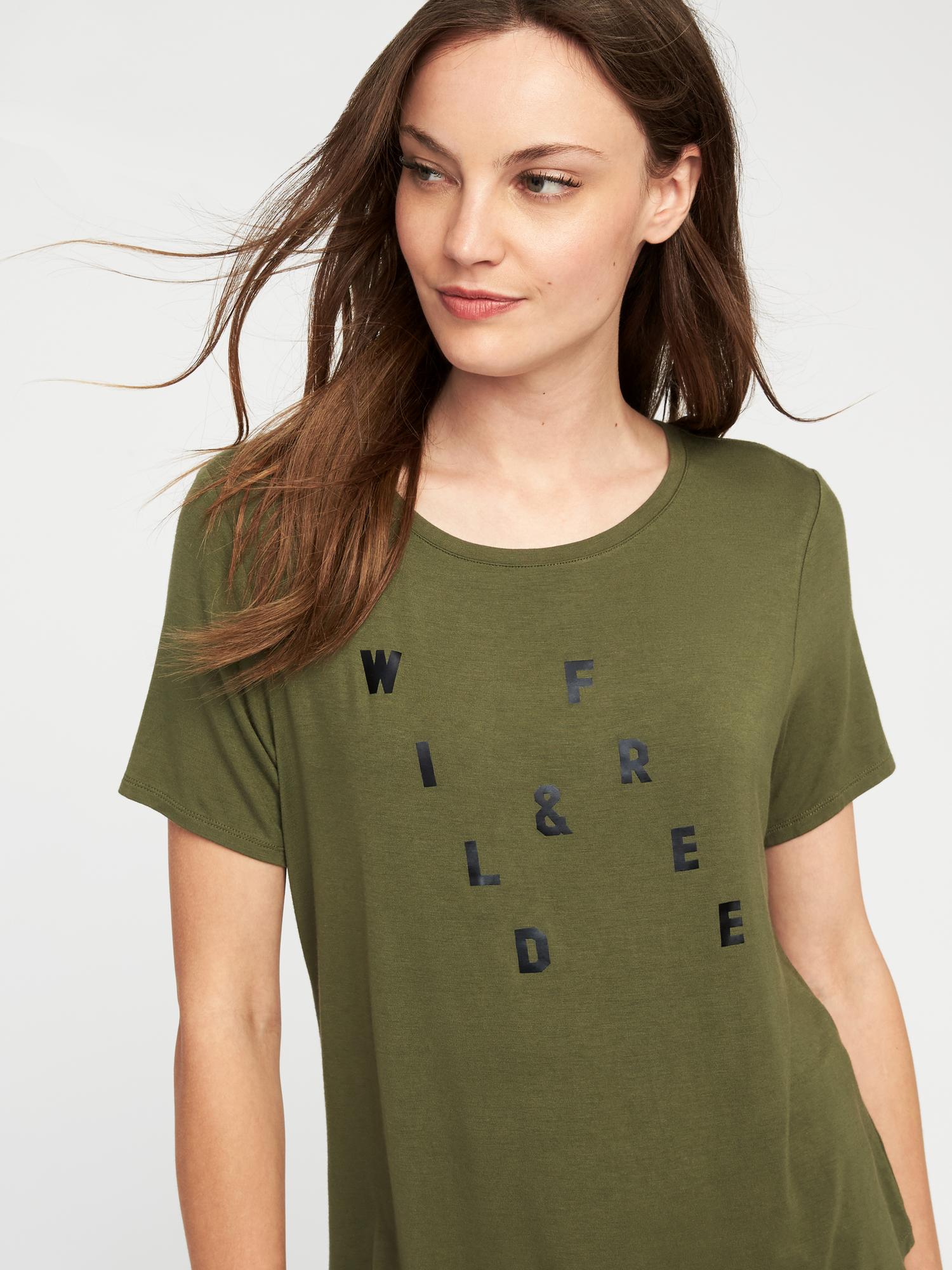 Relaxed CurvedHem Tee for Women Old Navy