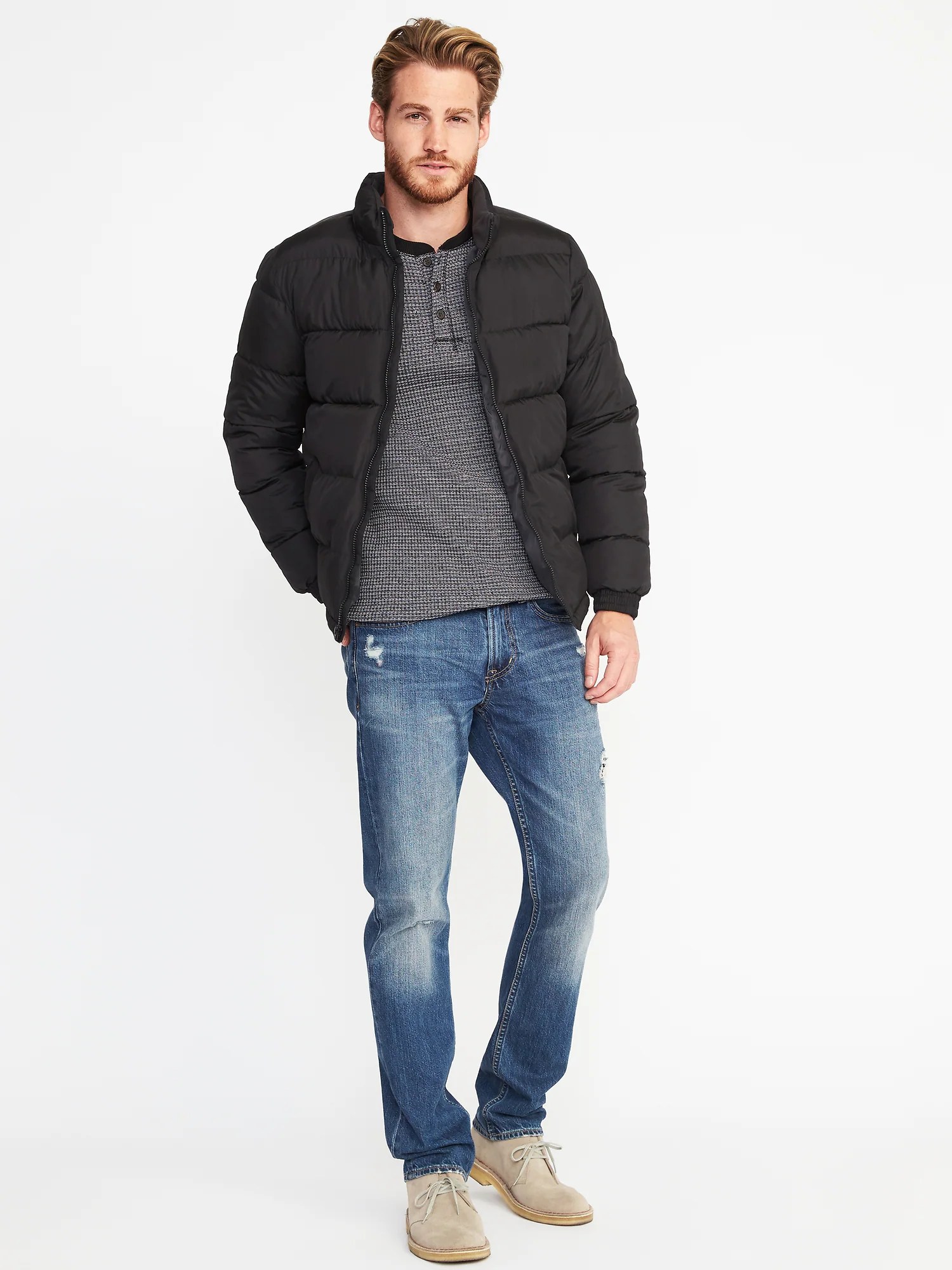 Quilted WaterResistant FrostFree Jacket for Men Old Navy