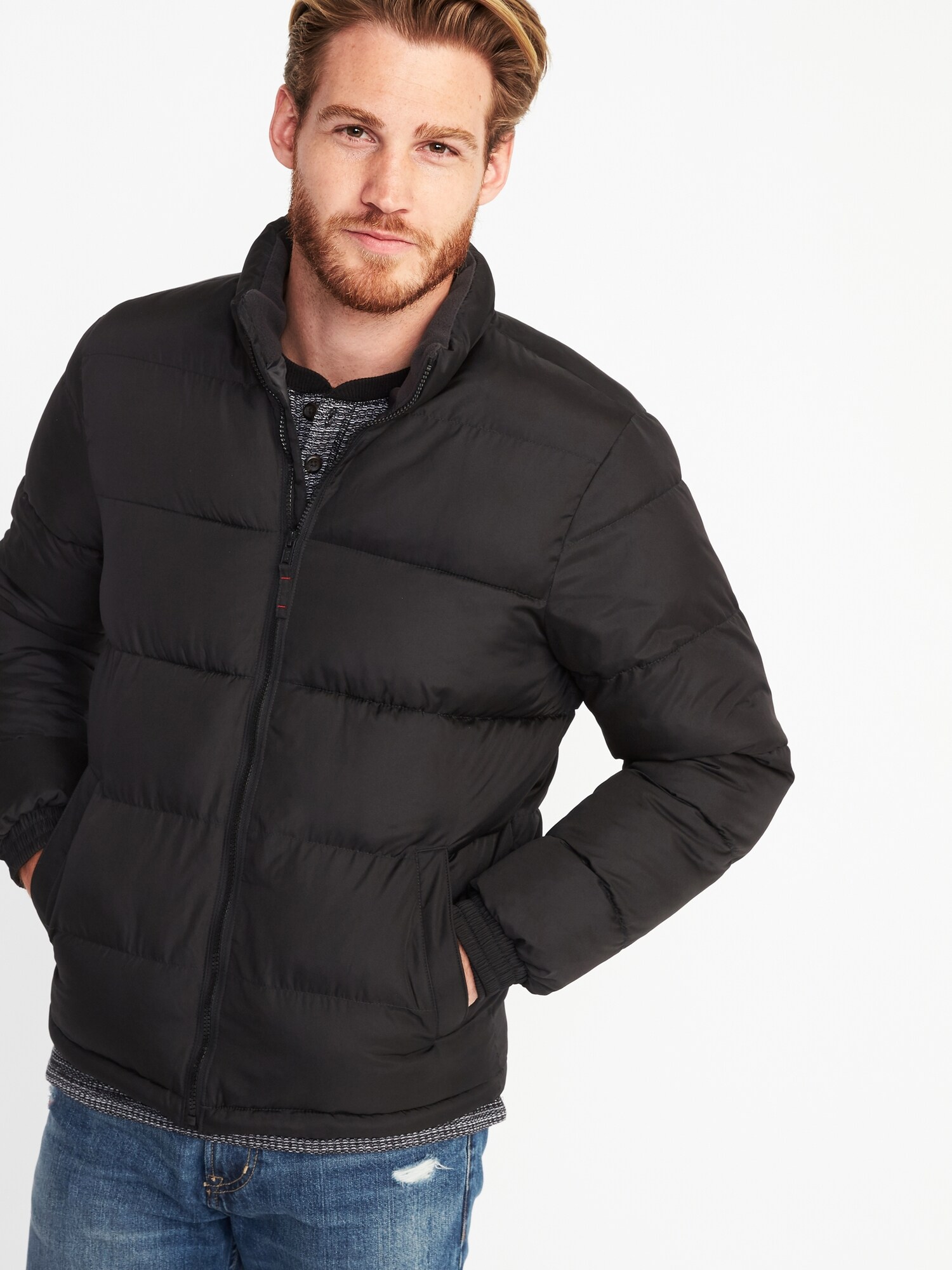 Quilted WaterResistant FrostFree Jacket for Men Old Navy