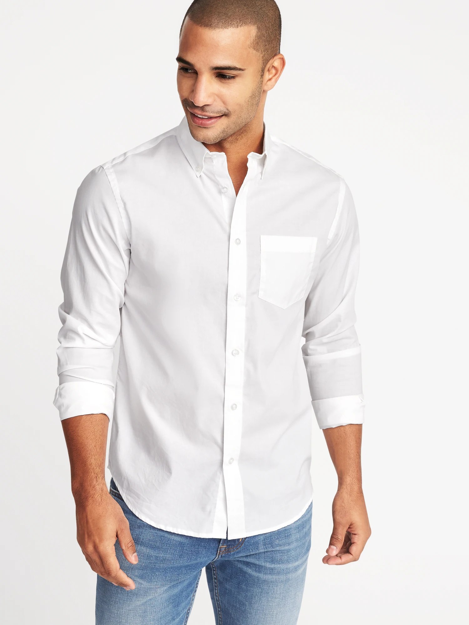 RegularFit BuiltIn Flex Everyday Shirt for Men Old Navy
