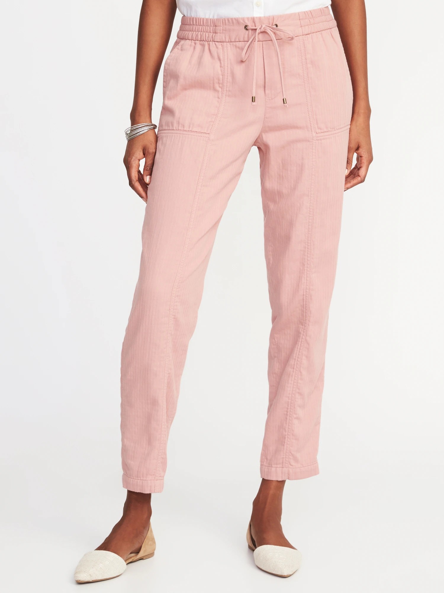 MidRise Soft Utility Cropped Pants for Women Old Navy