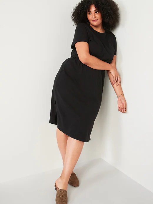 Old Navy WaistDefined SlubKnit PlusSize Midi Dress 910499002000
