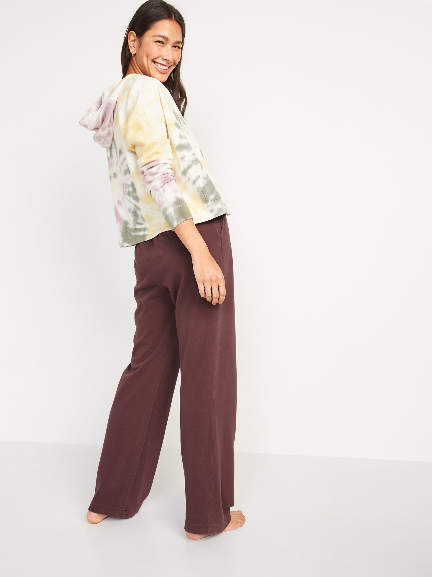 HighWaisted GarmentDyed Sweatpants for Women Old Navy