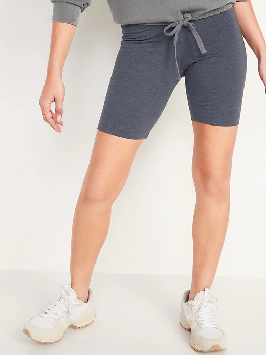 HighWaisted Long Biker Shorts for Women 9inch inseam Old Navy