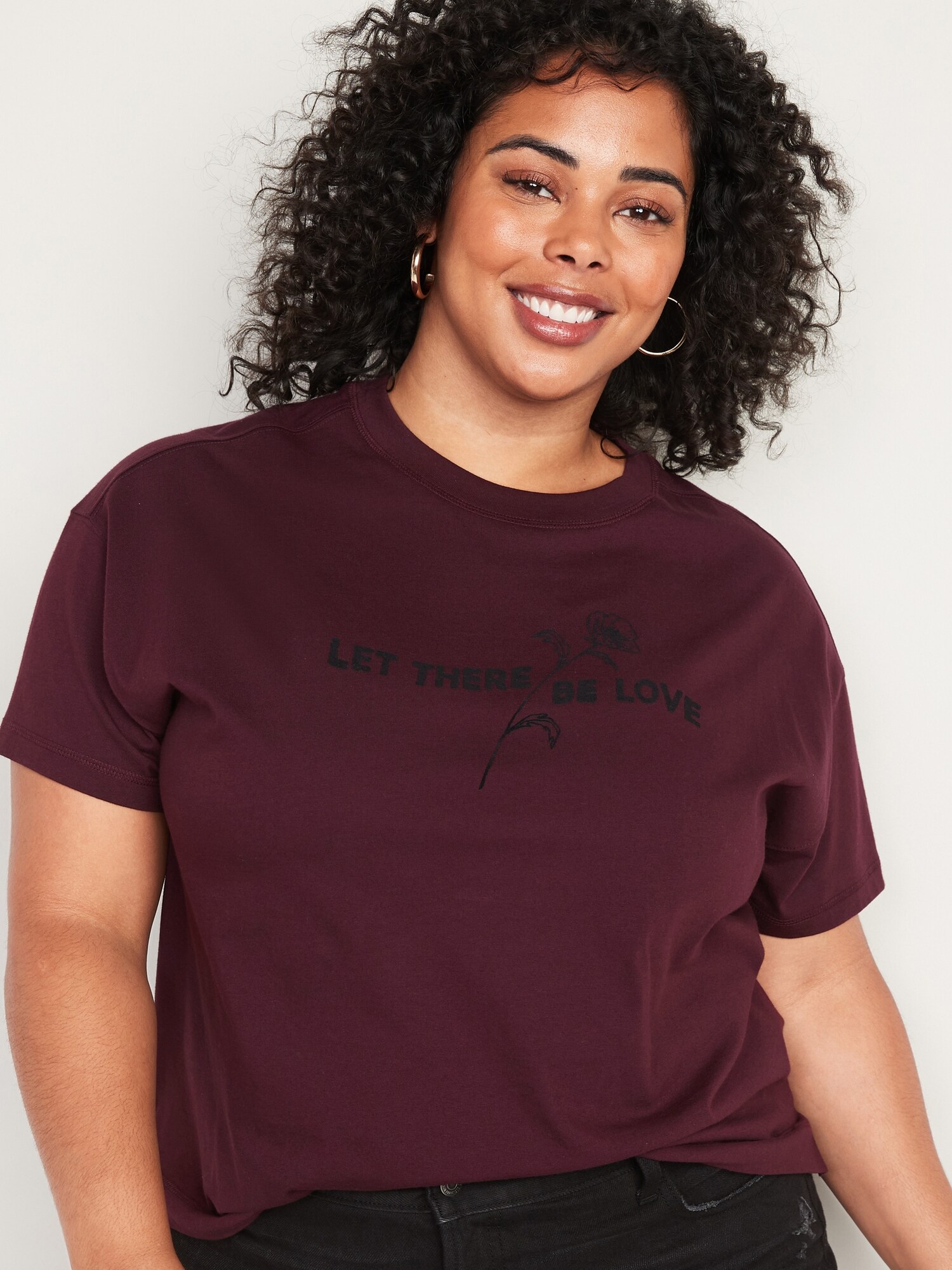 Vintage Loose ShortSleeve PlusSize Graphic Crop Tee Old Navy