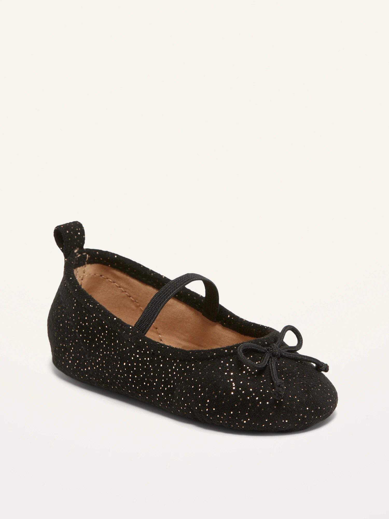 FauxSuede GoldSparkle Ballet Flats for Baby Old Navy