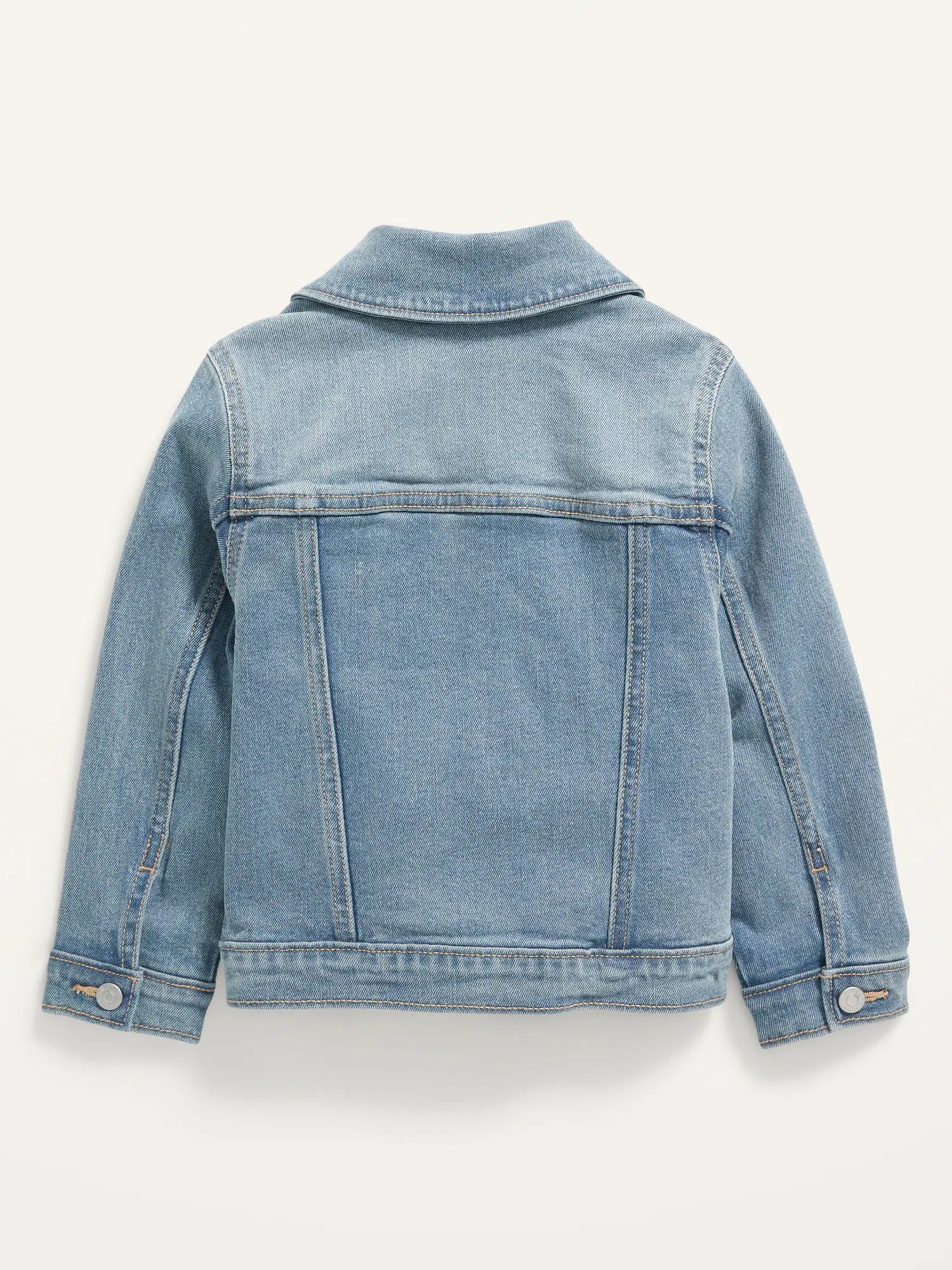 MediumWash Stretch Jean Jacket for Toddler Girls Old Navy