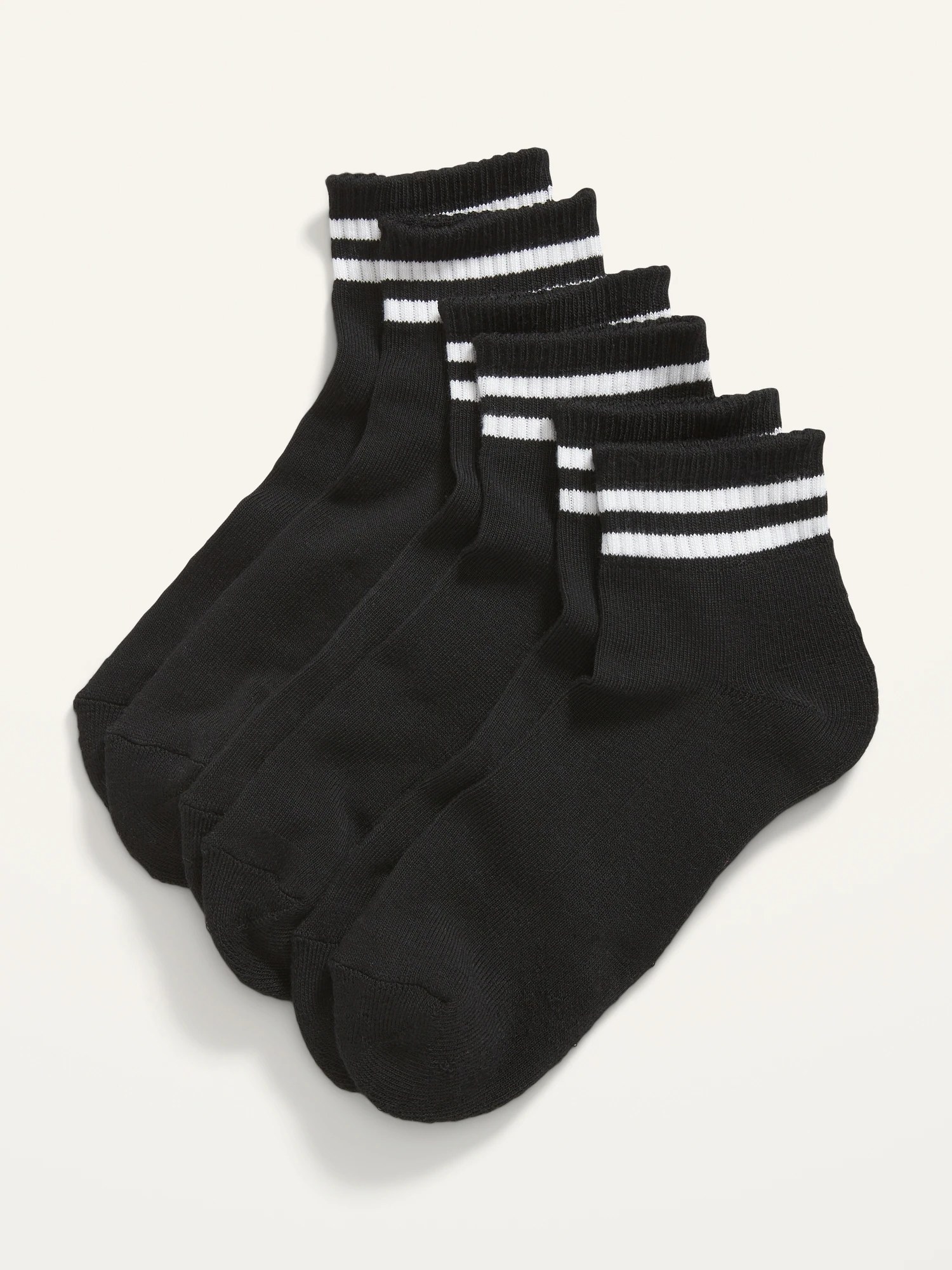 GenderNeutral Quarter Crew Tube Socks 3Pack for Adults Old Navy