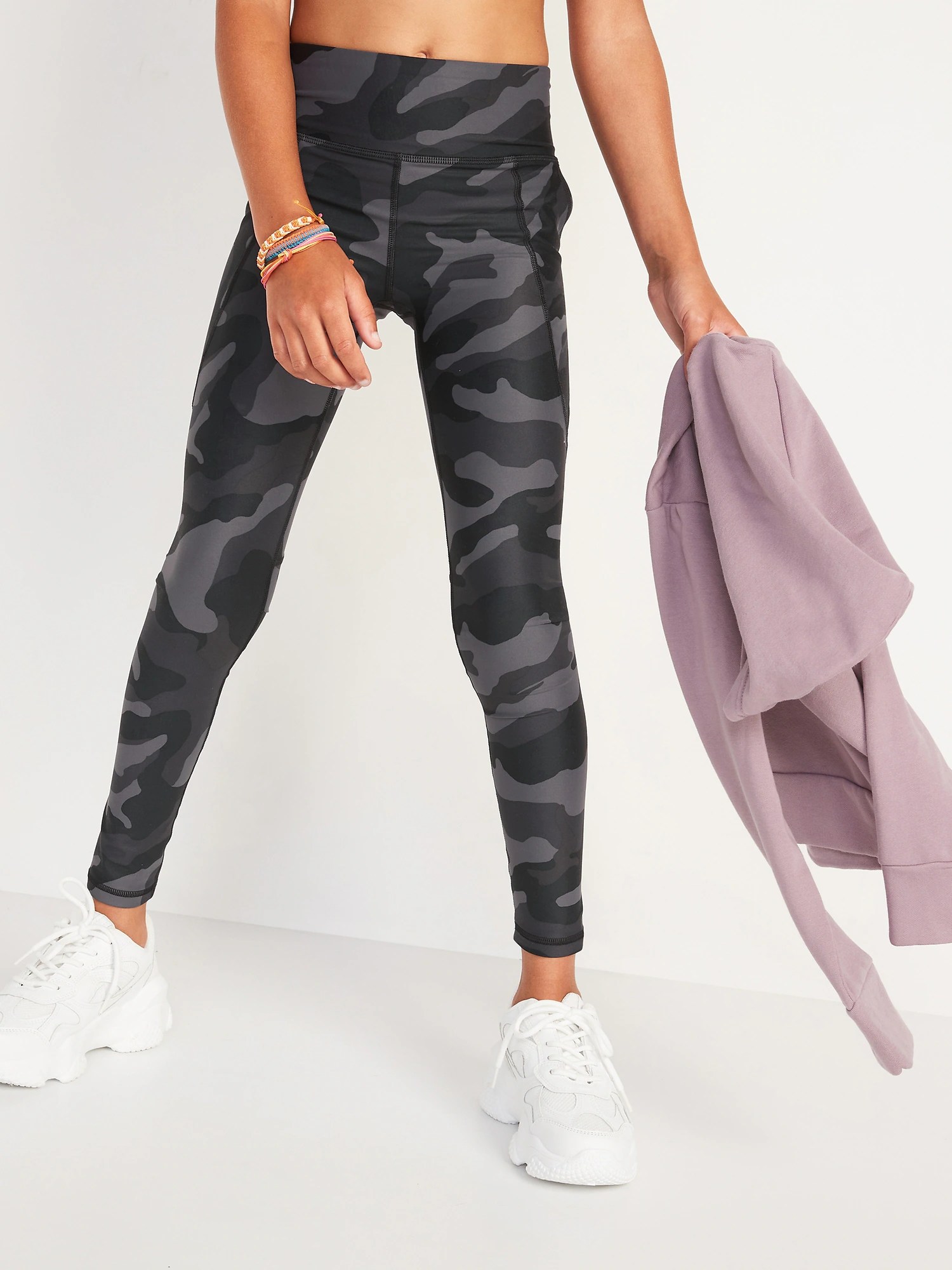 HighWaisted PowerSoft SidePocket Leggings for Girls Old Navy