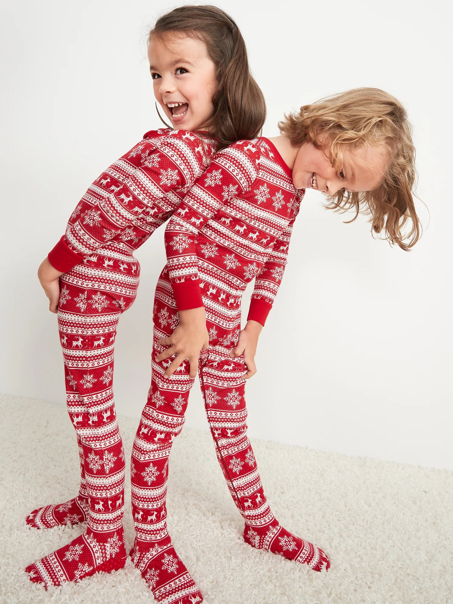 Unisex Matching Printed OnePiece Footed Pajamas for Toddler & Baby