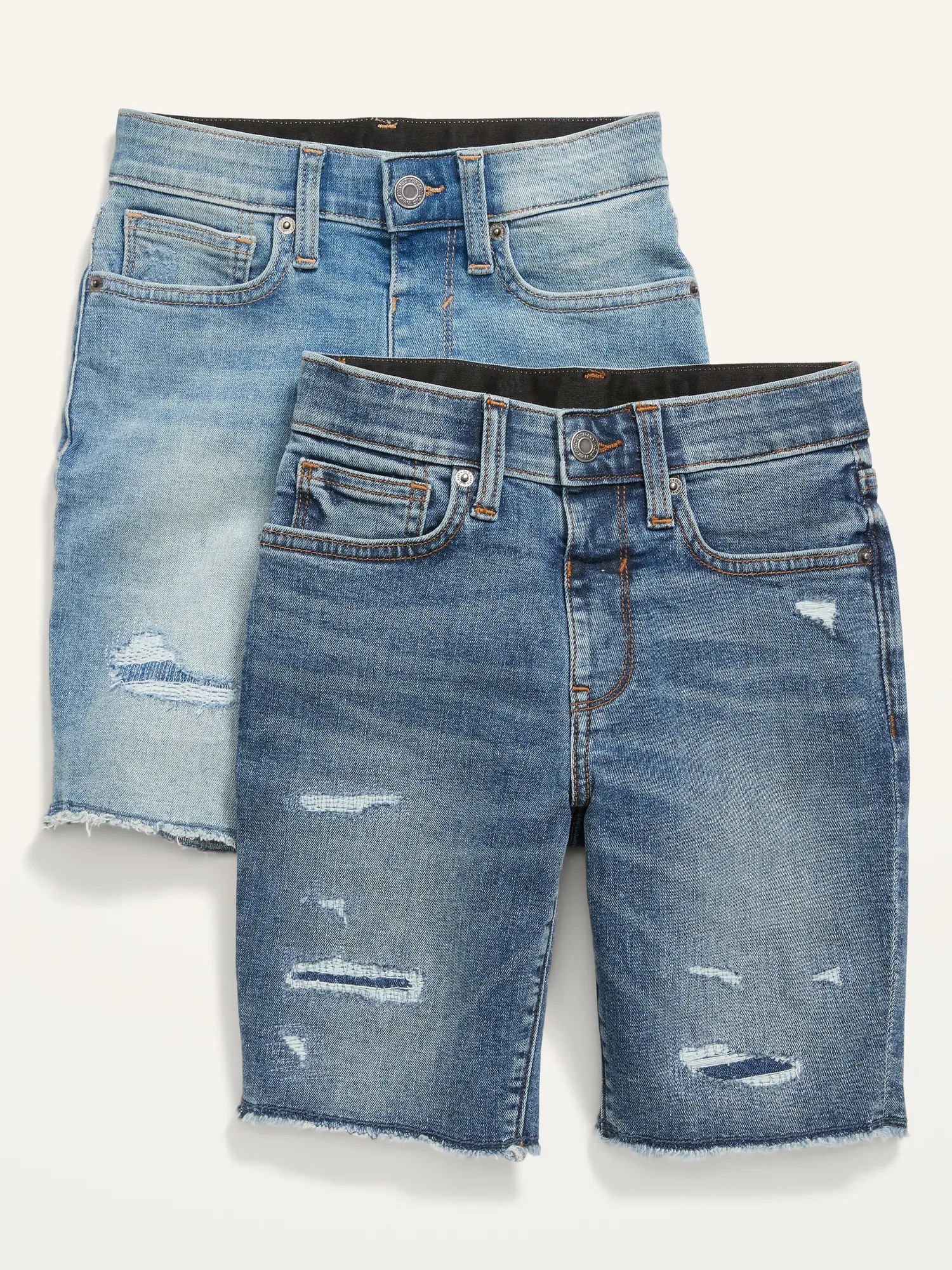 Slim 360° Stretch Ripped CutOff Jean Shorts for Boys Old Navy