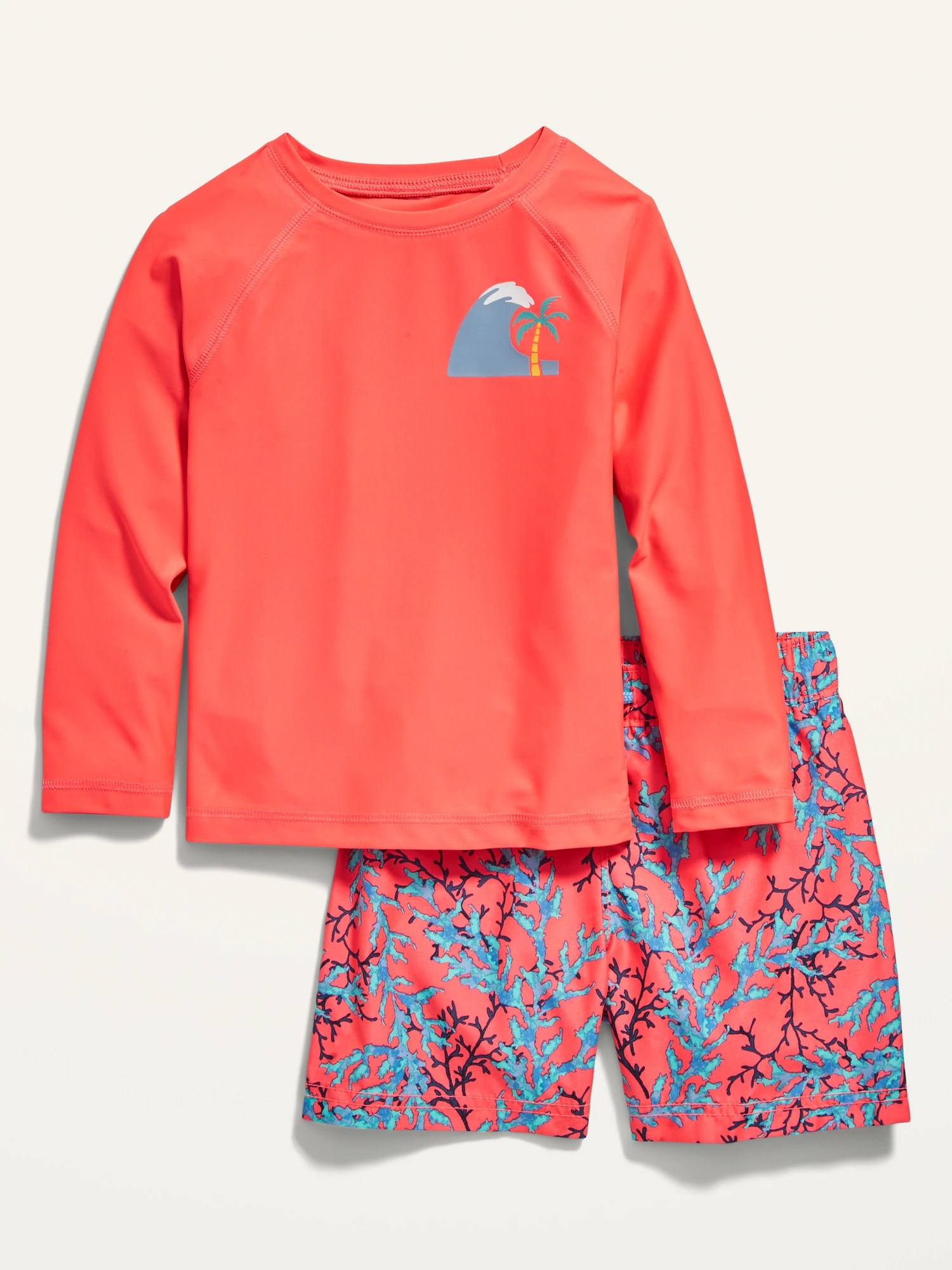 LongSleeve Rashguard and Swim Trunks Set for Toddler Boys Old Navy