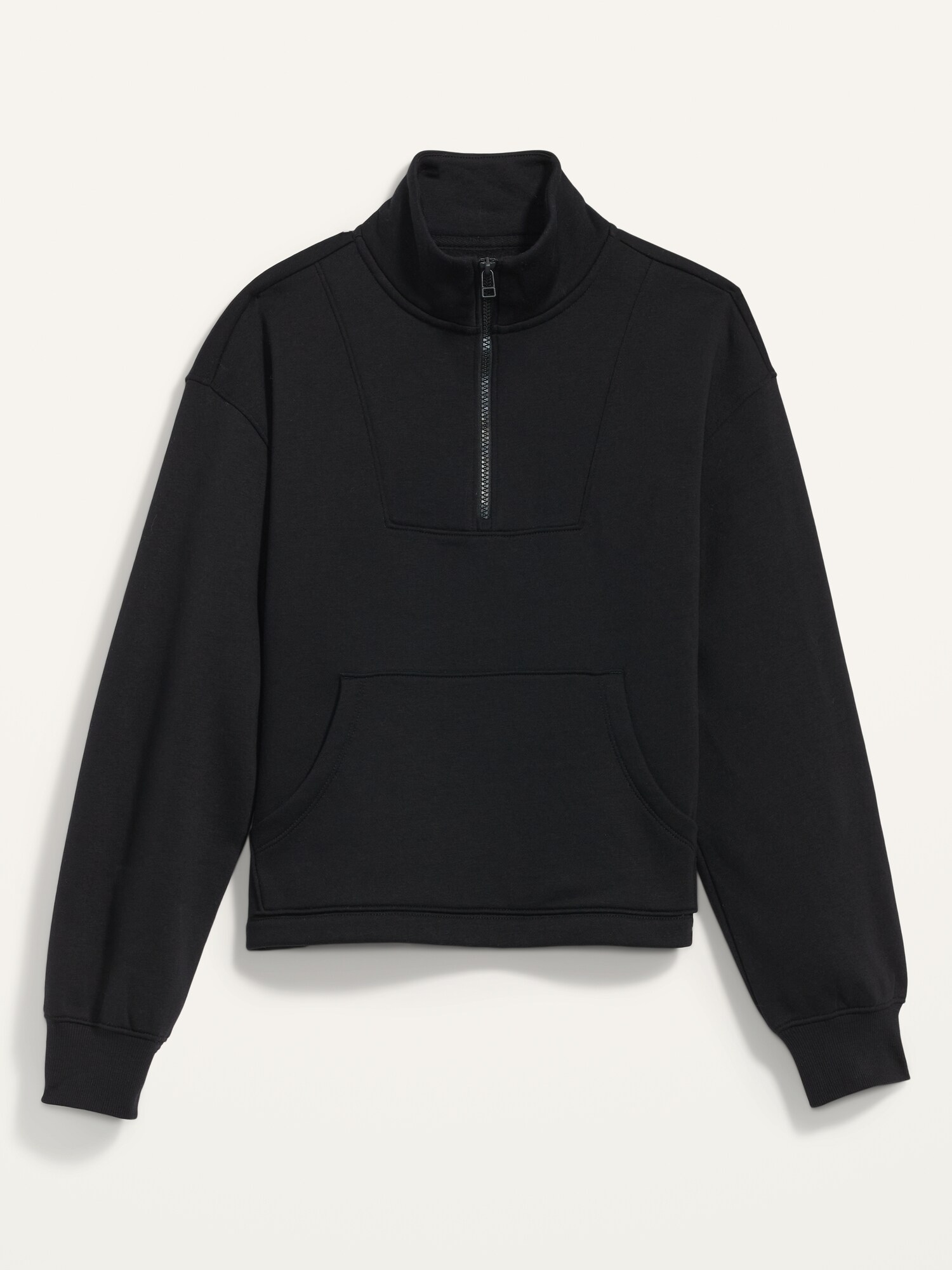 MockNeck QuarterZip Fleece Sweatshirt for Women Old Navy