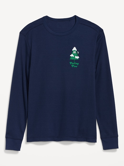 ThermalKnit Matching Christmas LongSleeve Graphic TShirt for Men