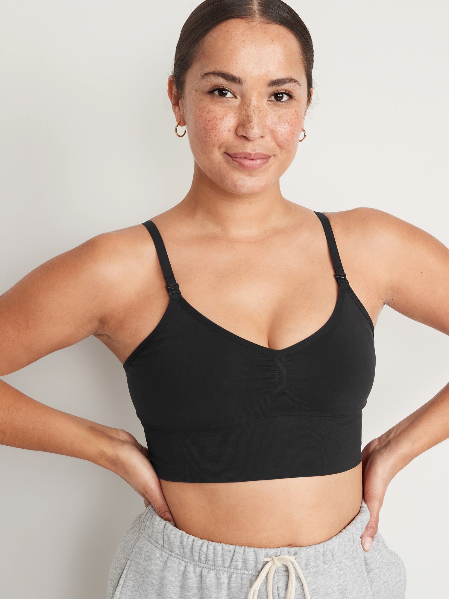 Maternity High Support HandsFree Pumping Bra Old Navy