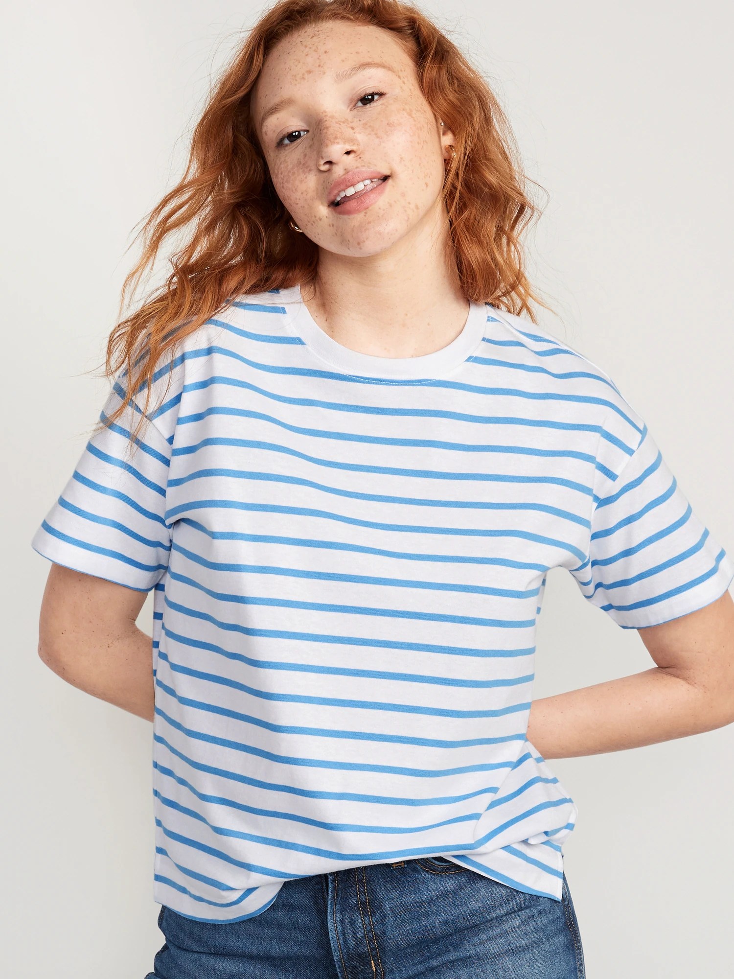 Vintage Striped Drop Shoulder T-Shirt | Old Navy