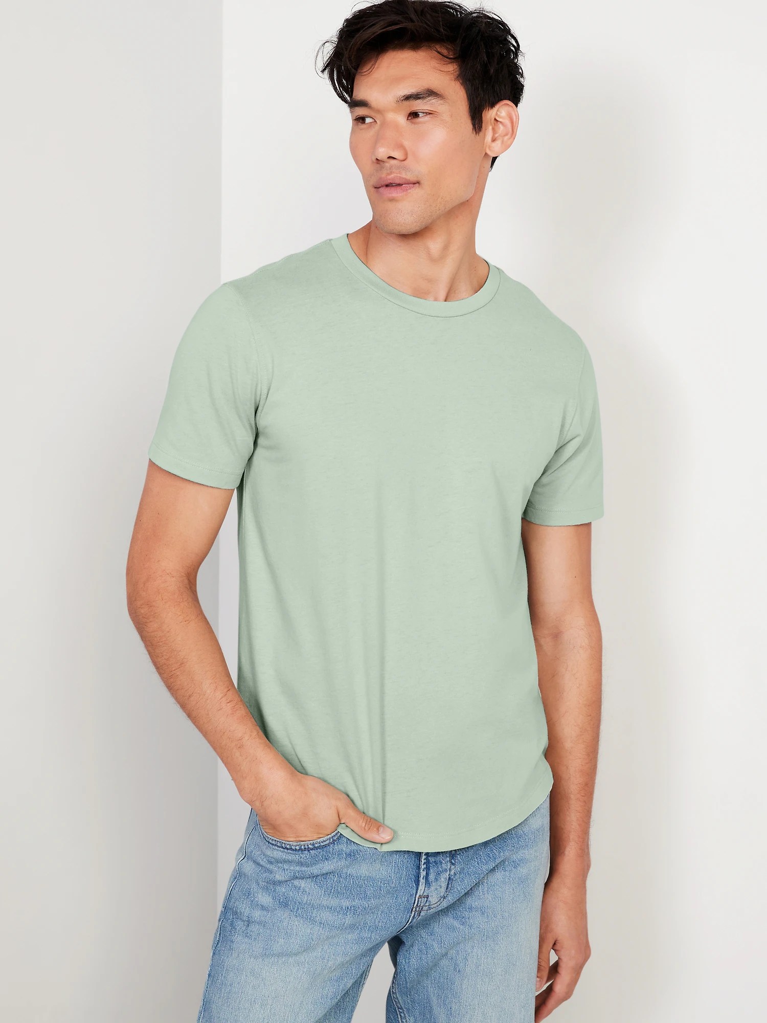 SoftWashed CurvedHem TShirt for Men Old Navy