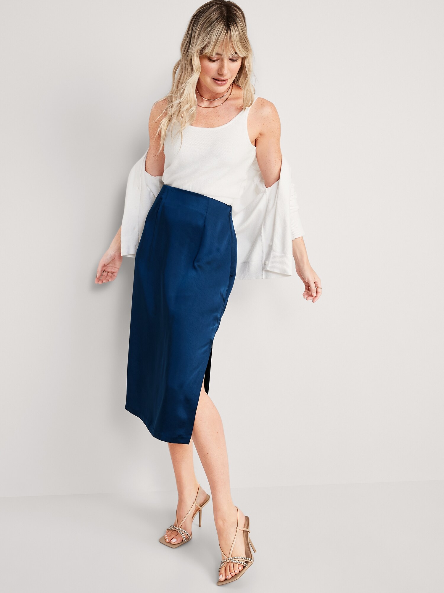 HighWaisted Satin Maxi Skirt Old Navy