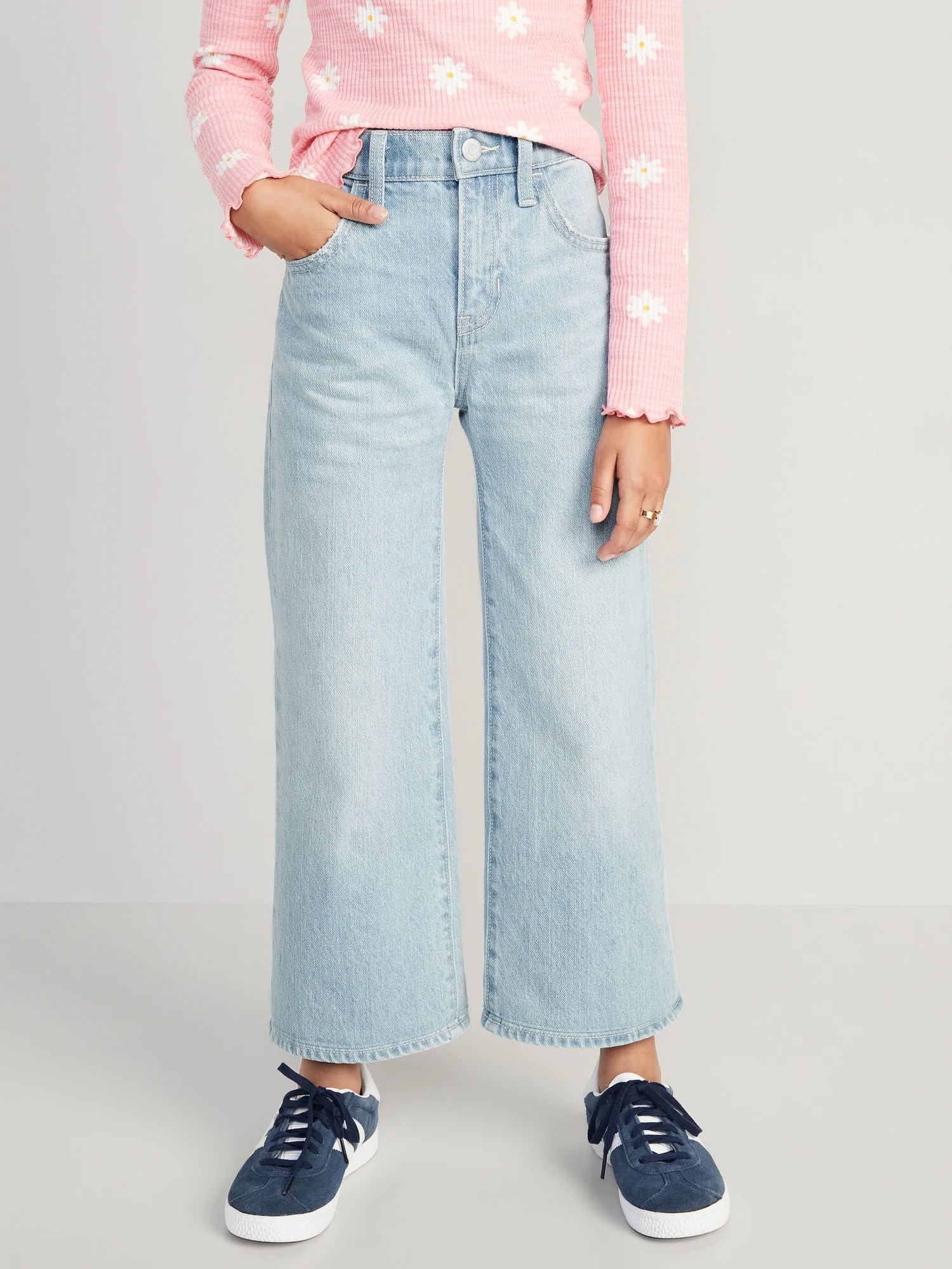 HighWaisted Baggy WideLeg Jeans for Girls Old Navy