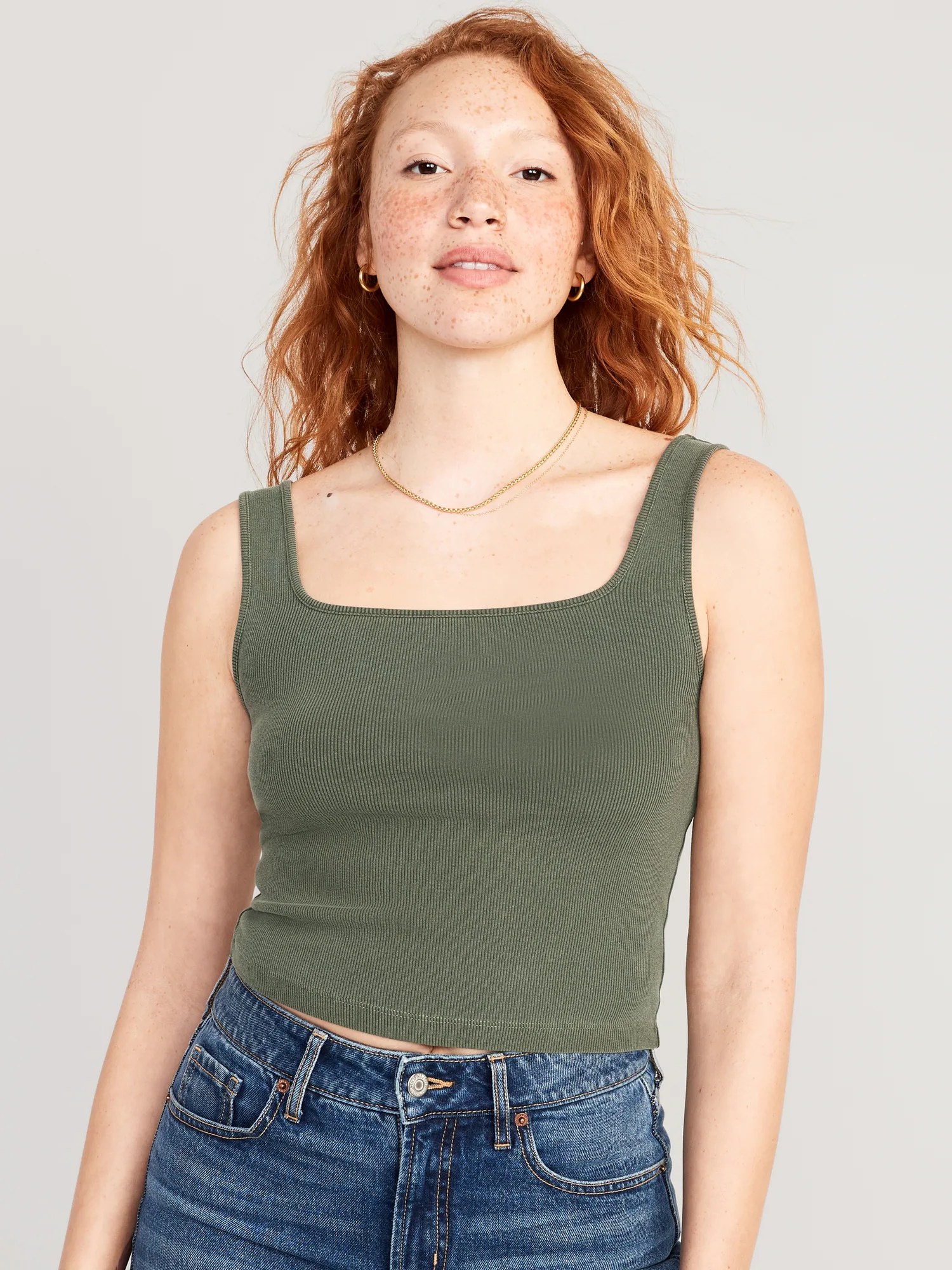 Crop RibKnit Tank Top Old Navy