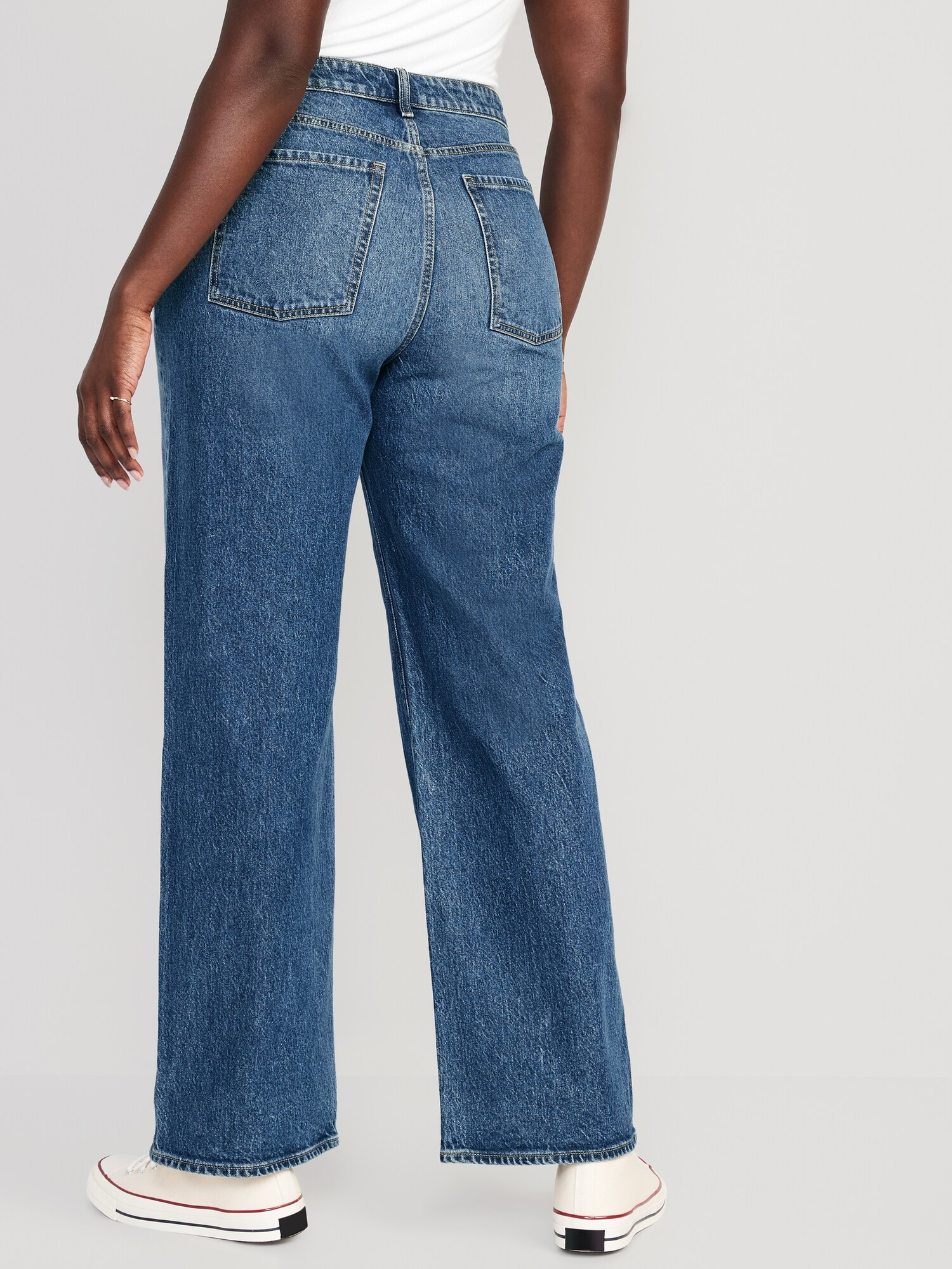 Curvy Extra HighWaisted SkyHi WideLeg Jeans Old Navy